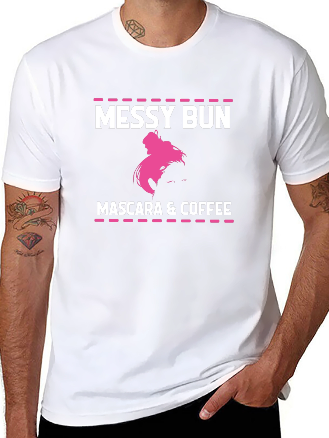 Messy Bun Mascara & Coffee T-Shirt