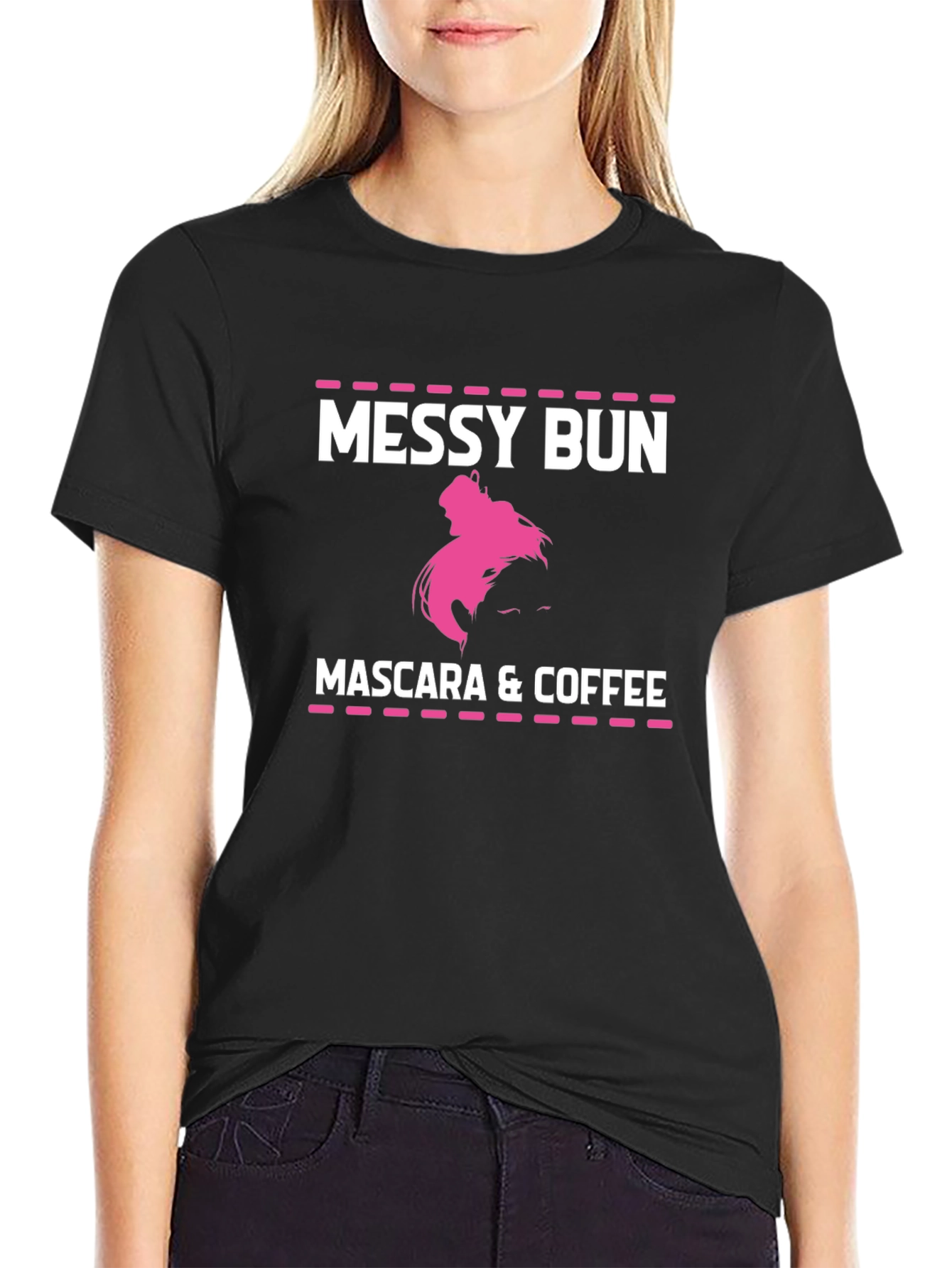 Messy Bun Mascara & Coffee T-Shirt