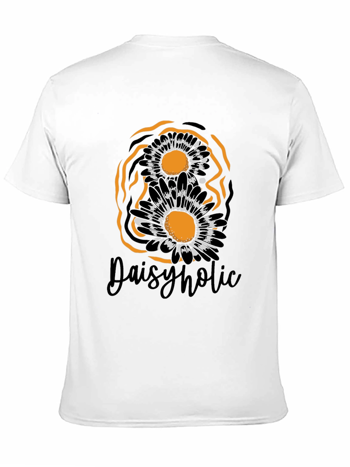 Daisyholic Graphic Tee - Black Casual T-Shirt