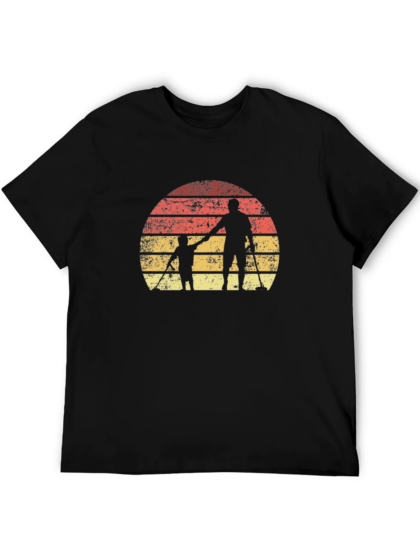 Father & Son Metal Detecting Sunset T-Shirt