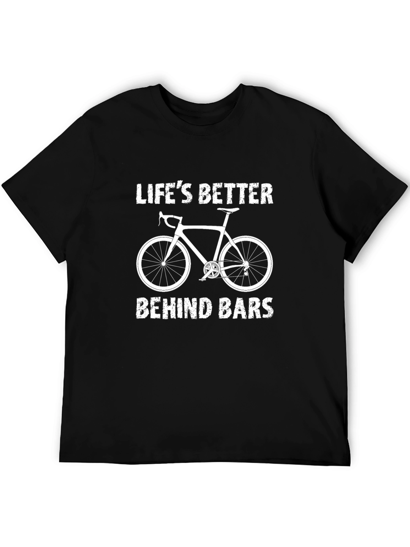 Lifes Better Behind Bars Bicycle Graphic T-Shirt