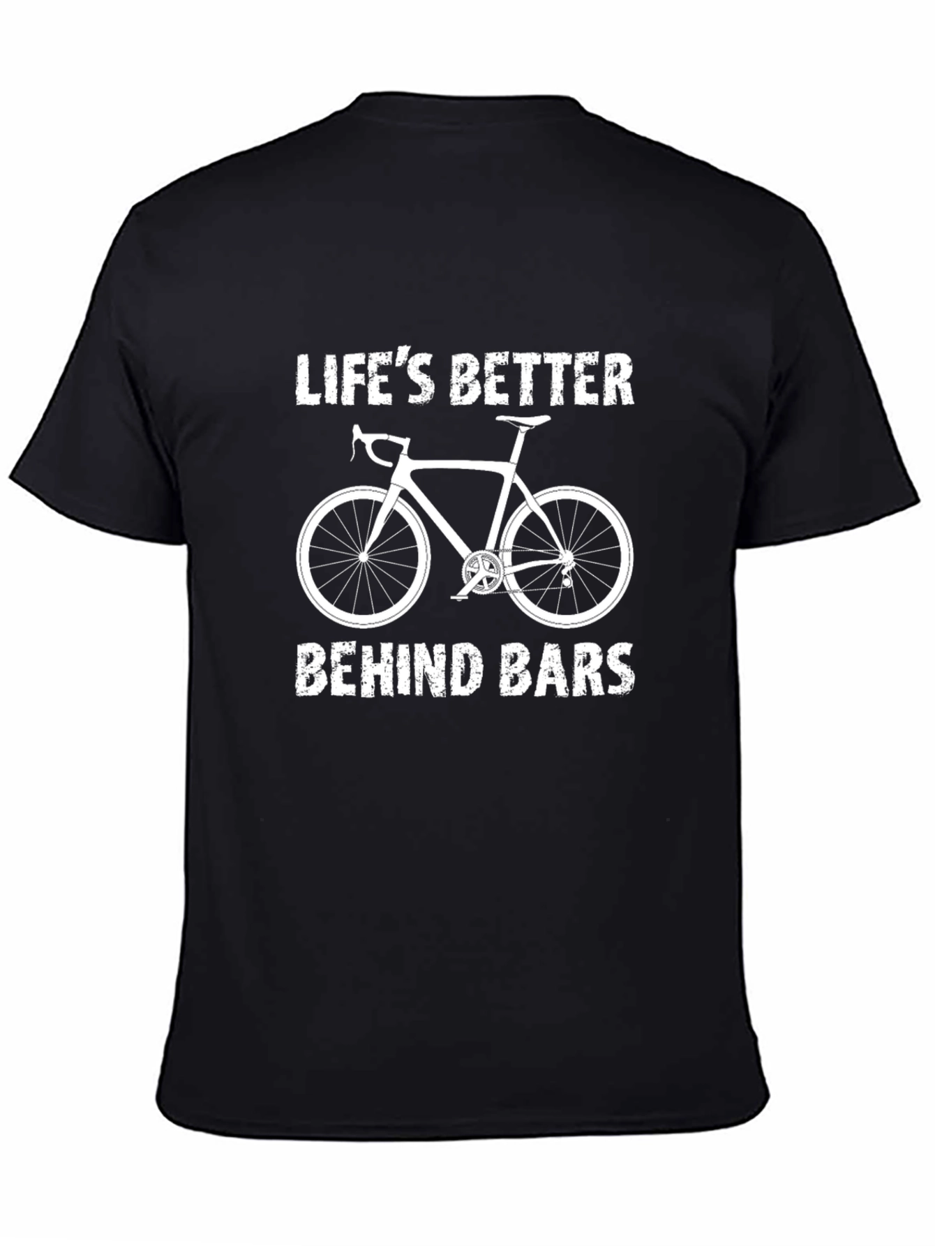 Lifes Better Behind Bars Bicycle Graphic T-Shirt
