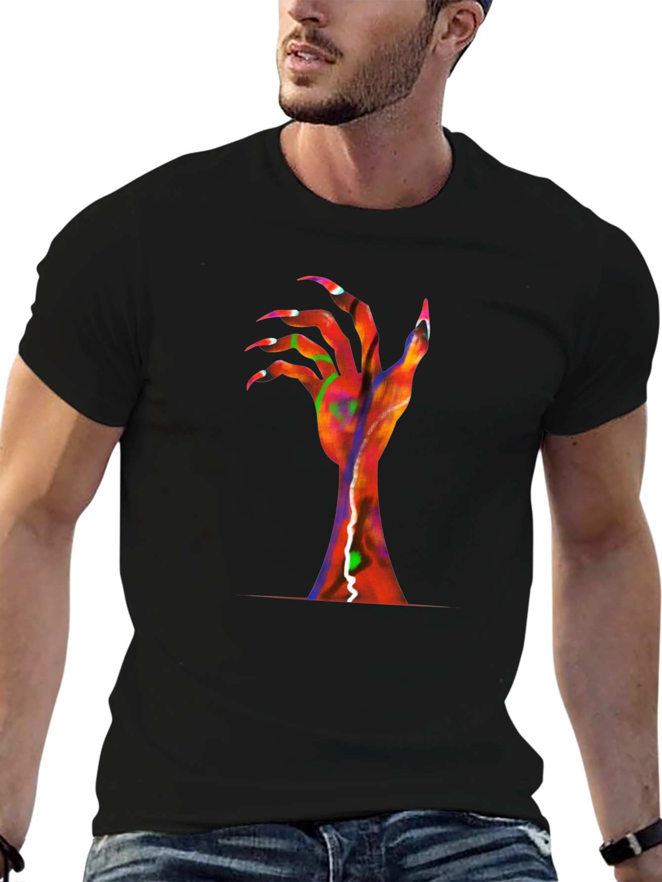 Vibrant Hand Graphic Tee