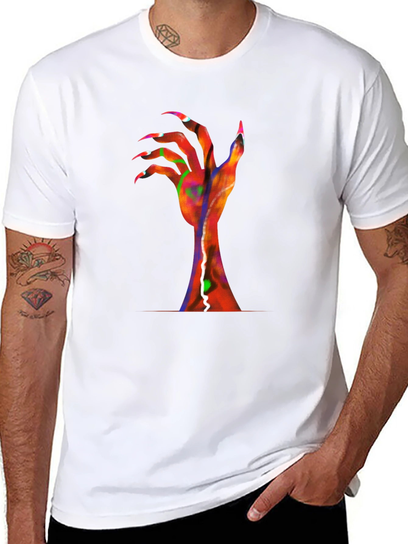 Vibrant Hand Graphic Tee