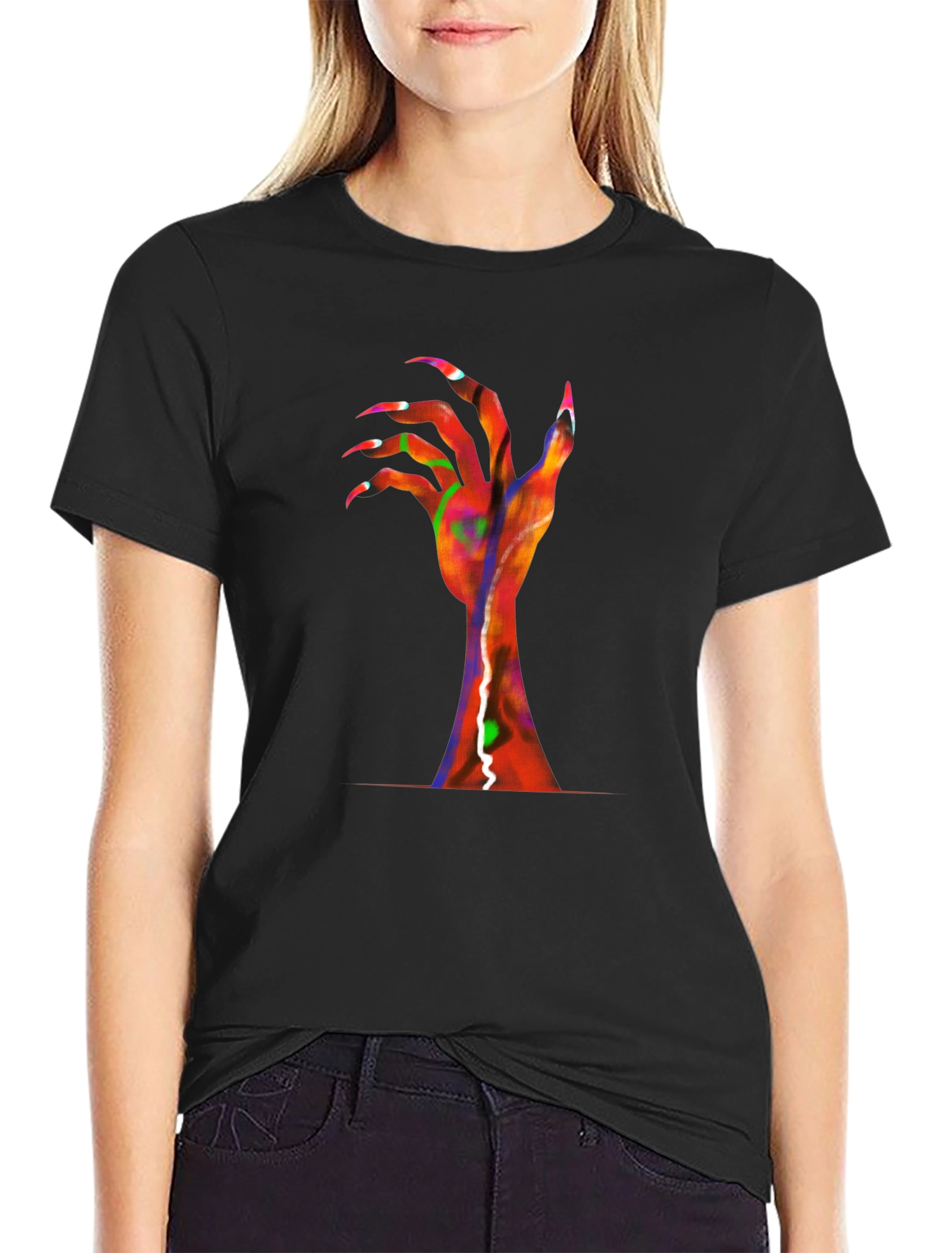 Vibrant Hand Graphic Tee