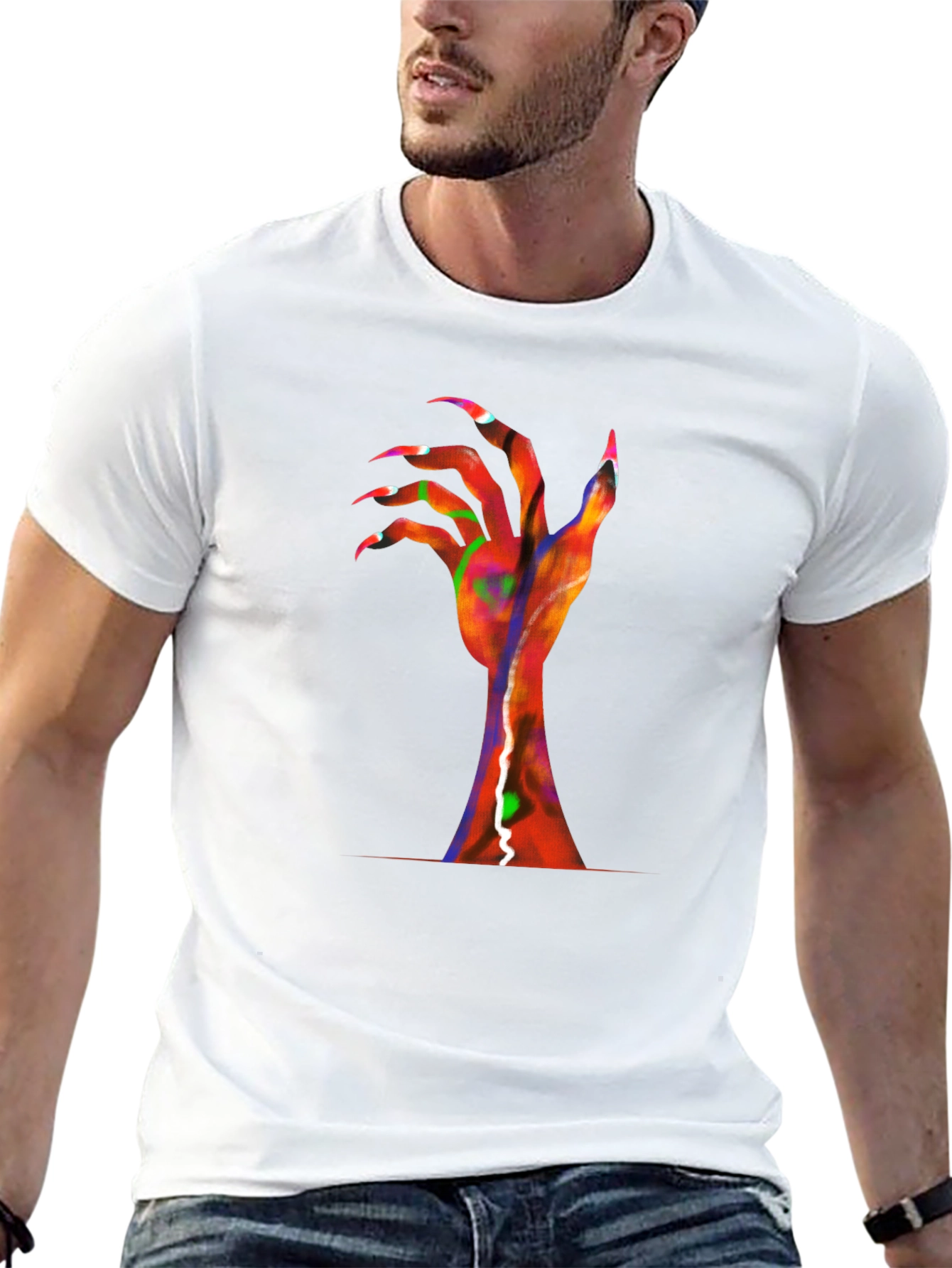 Vibrant Hand Graphic Tee