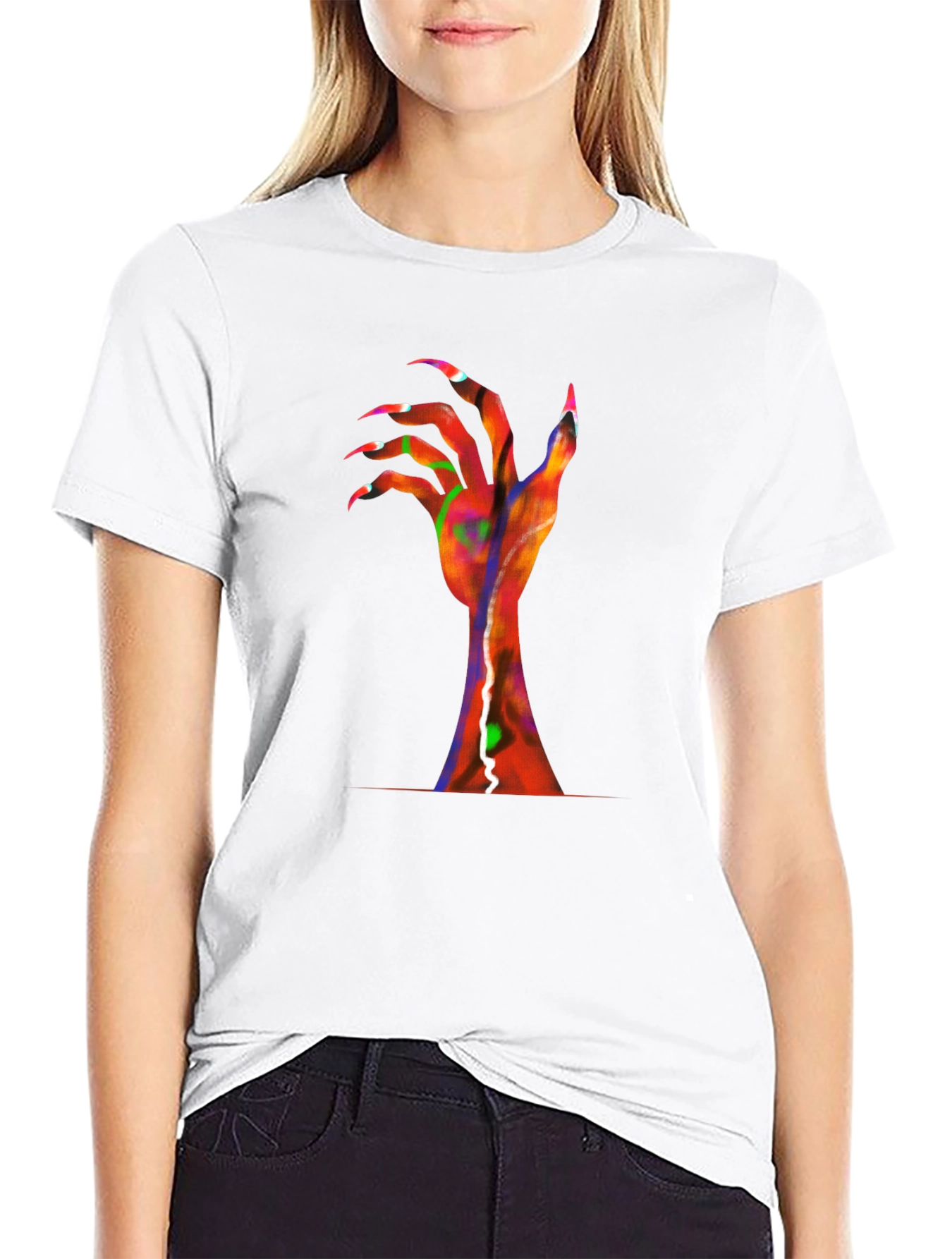 Vibrant Hand Graphic Tee