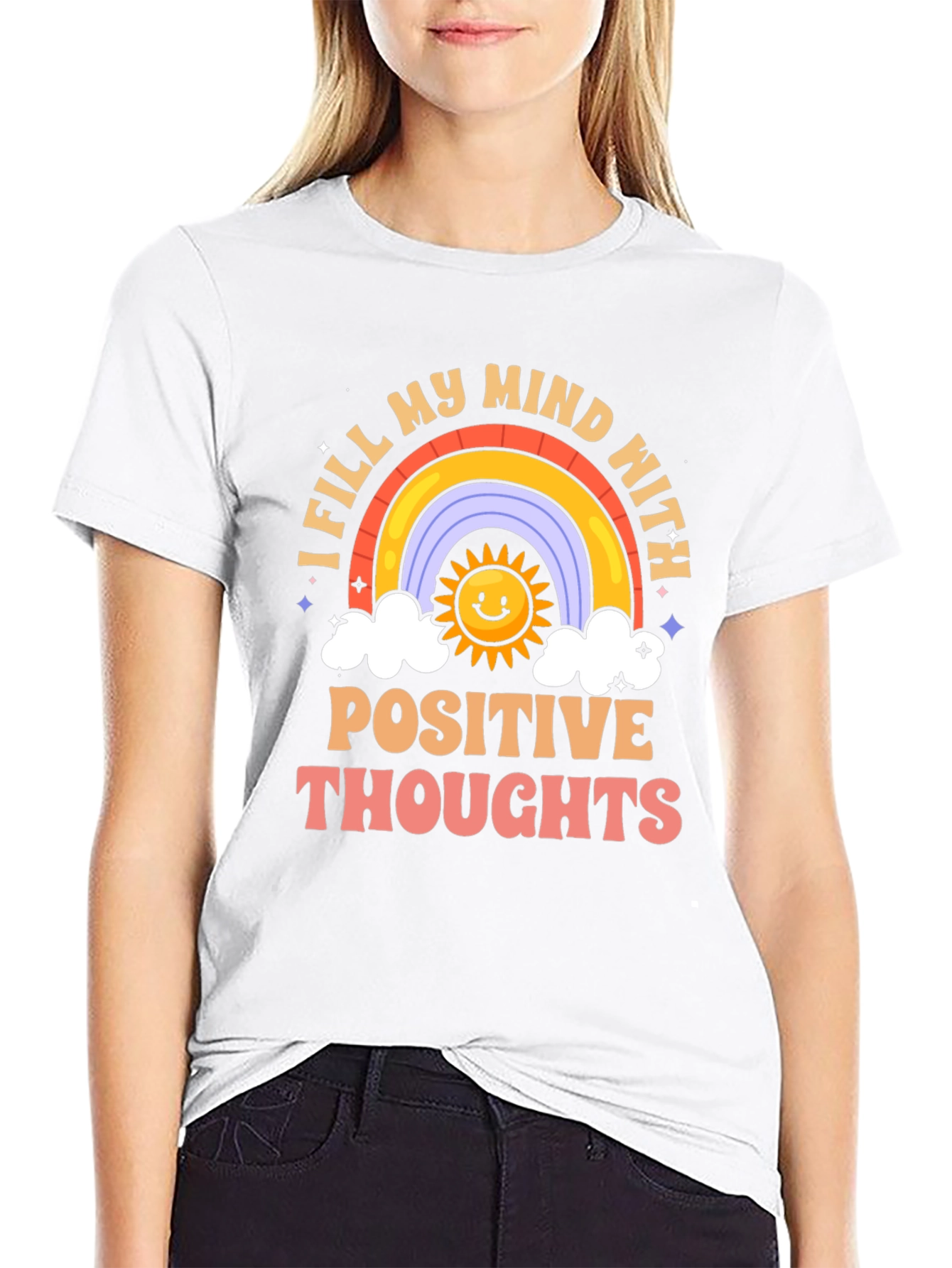 Positive Thoughts Rainbow T-Shirt