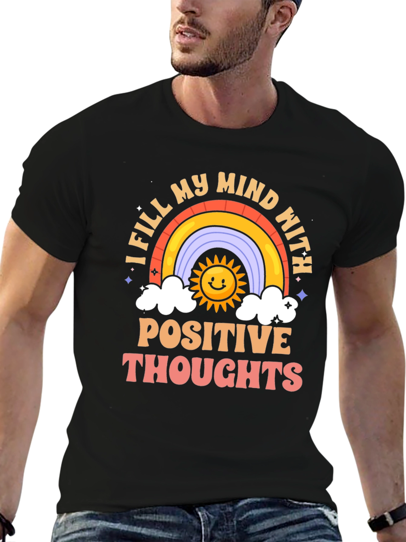 Positive Thoughts Rainbow T-Shirt