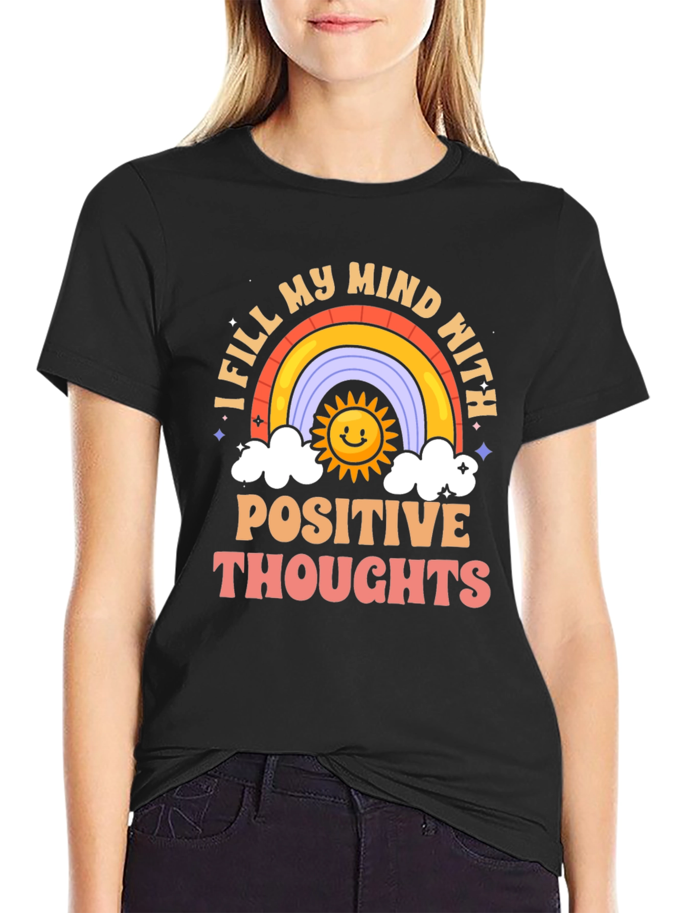 Positive Thoughts Rainbow T-Shirt