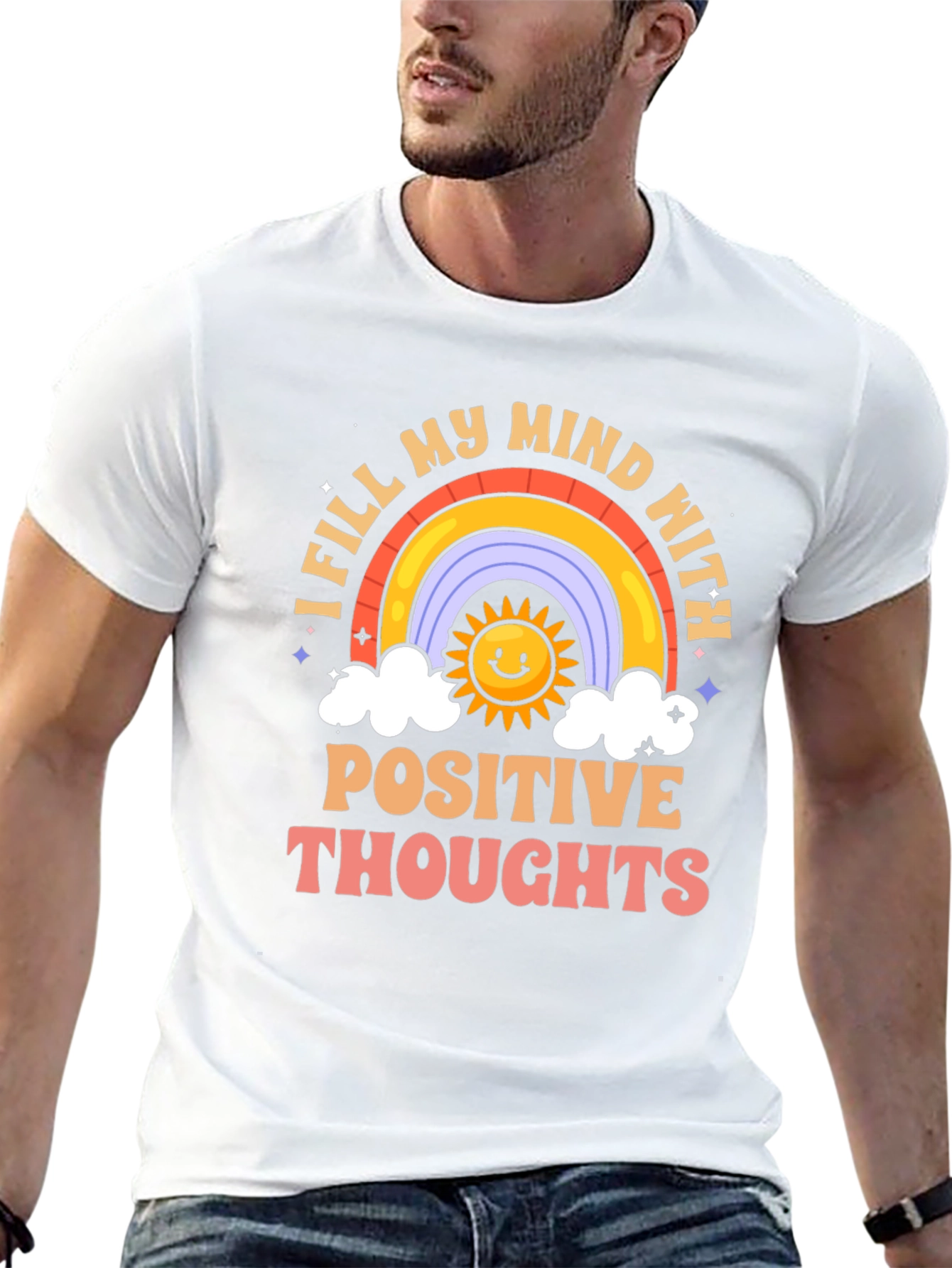 Positive Thoughts Rainbow T-Shirt