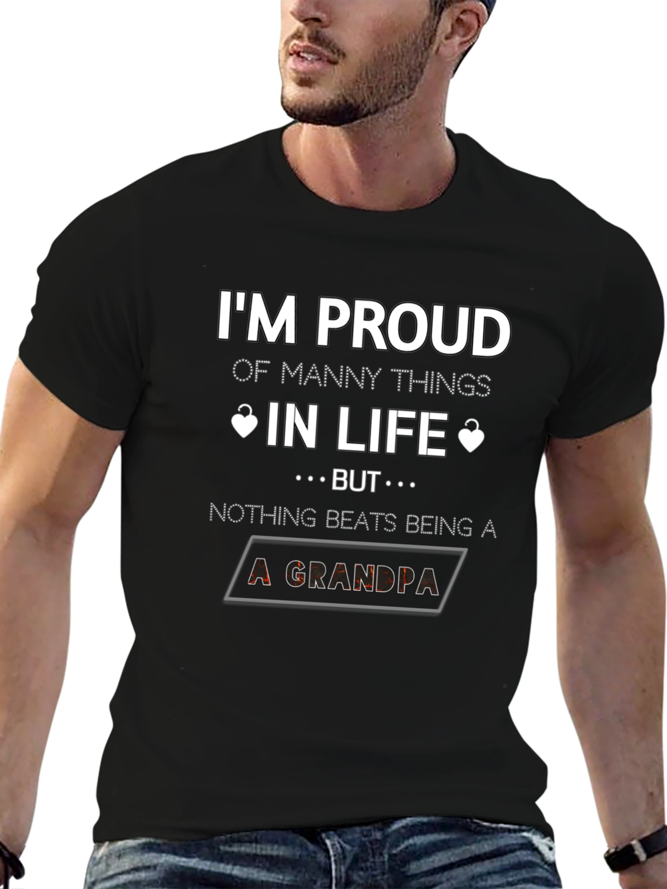 Proud Grandpa Graphic T-Shirt - Perfect Gift!