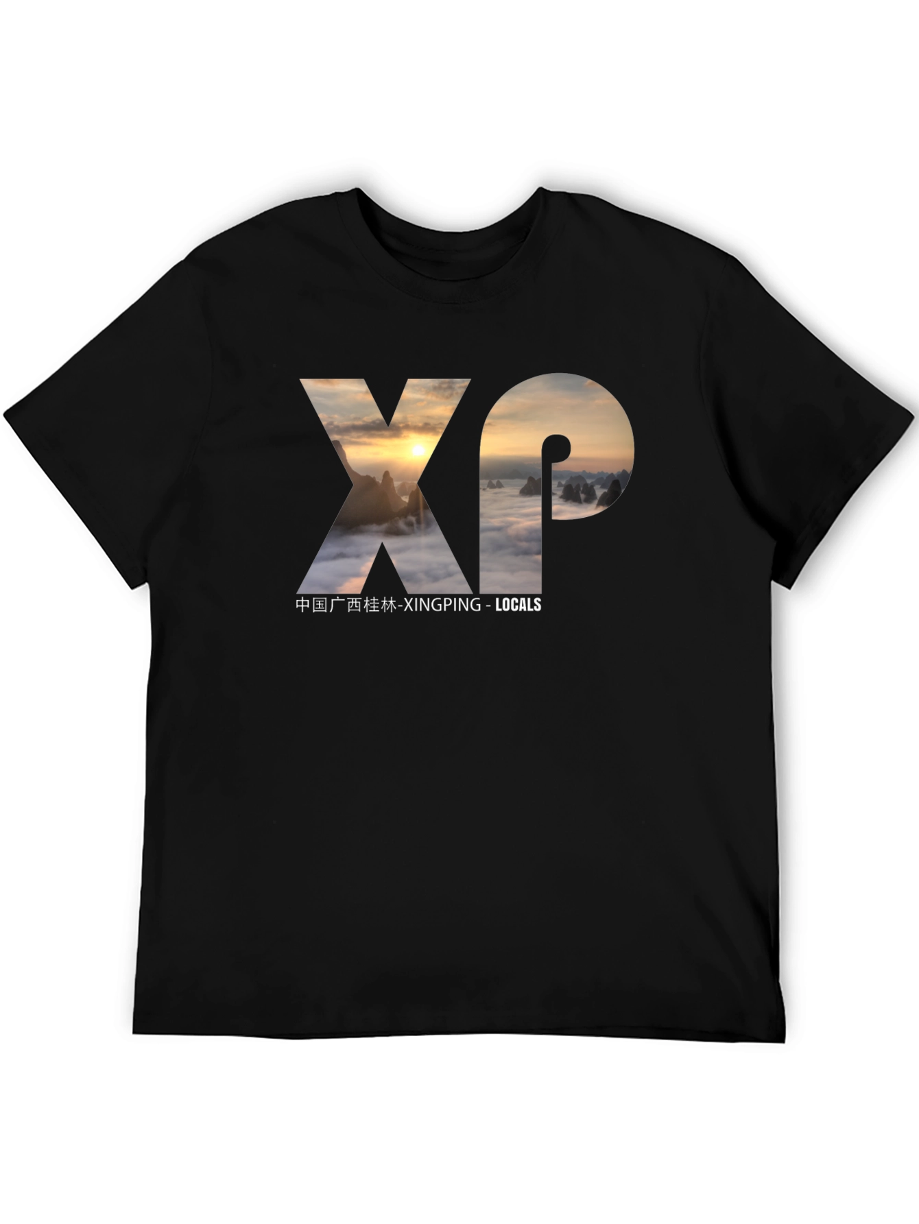 XP Xingping Locals Black Graphic Tee