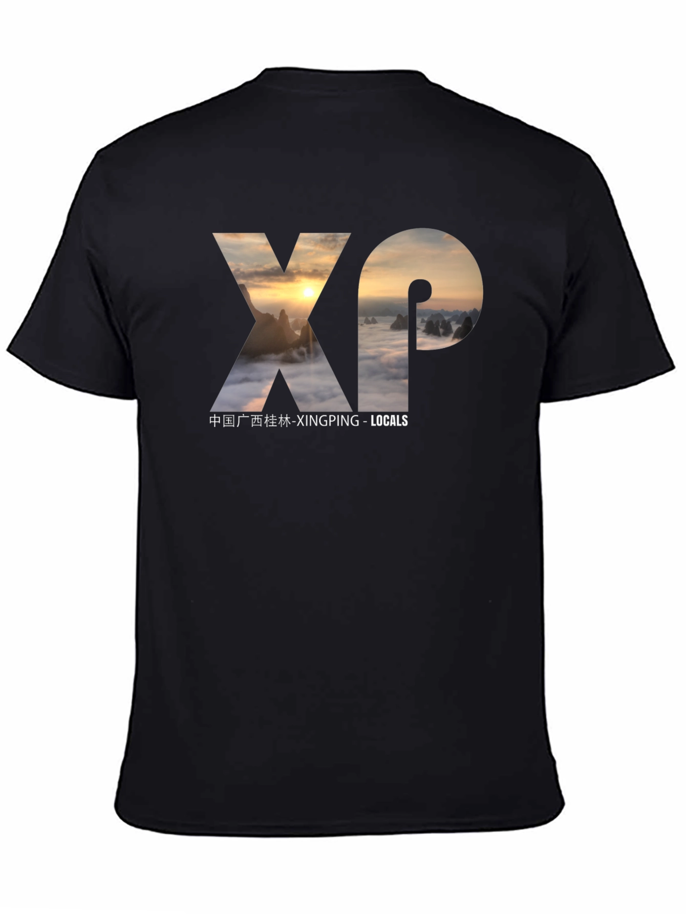 XP Xingping Locals Black Graphic Tee