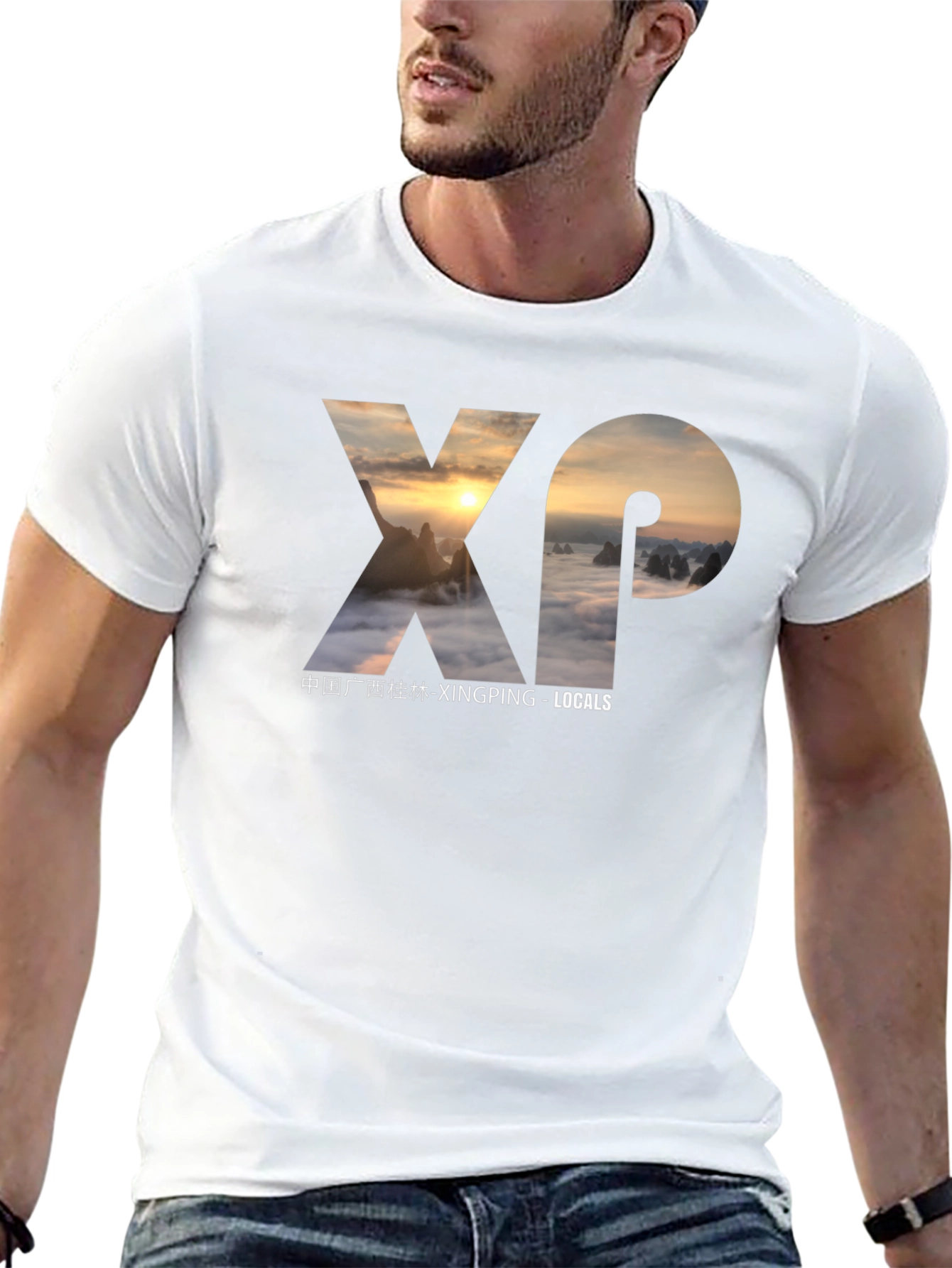 XP Xingping Locals Black Graphic Tee