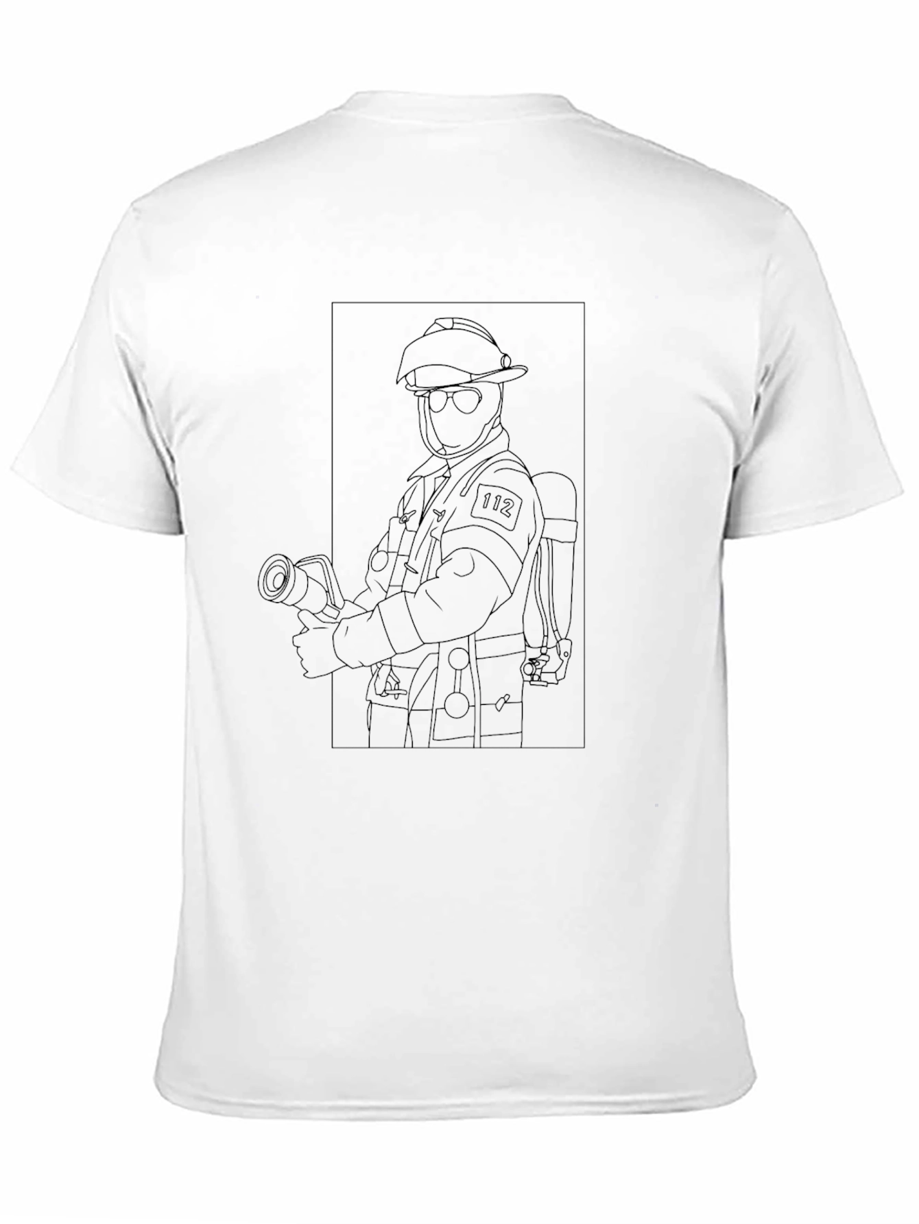 Firefighter Graphic Tee - Black Cotton T-Shirt