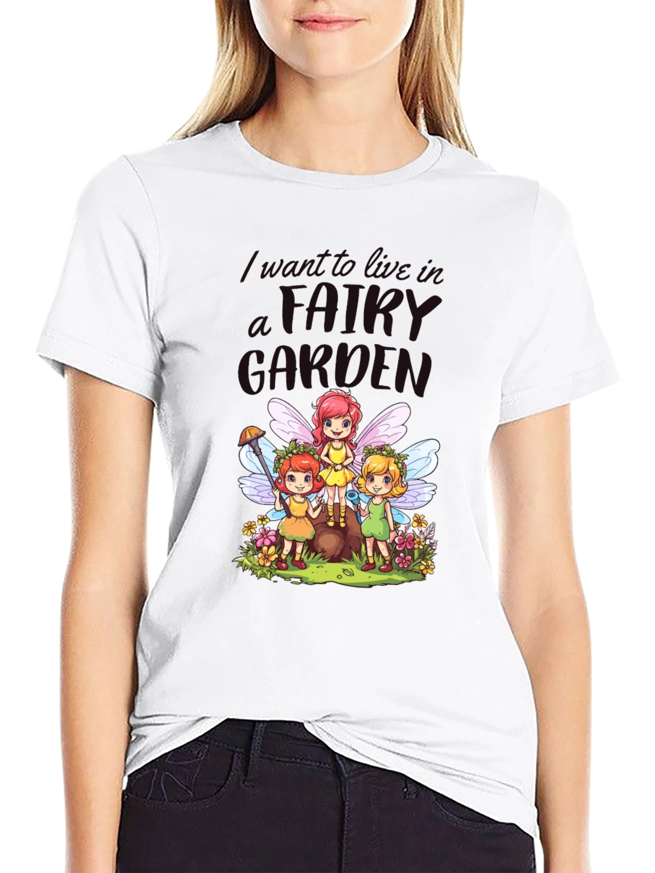 Fairy Garden T-Shirt - Whimsical Cute Design