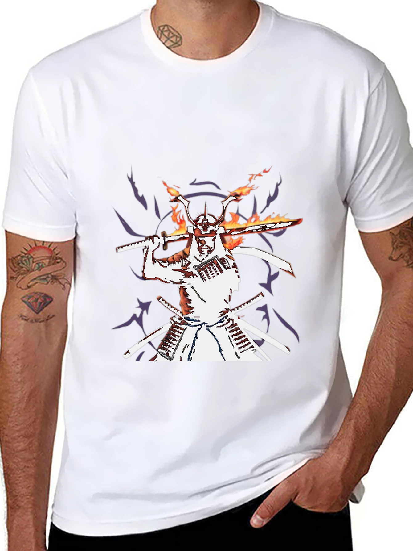 Samurai Graphic Black T-Shirt