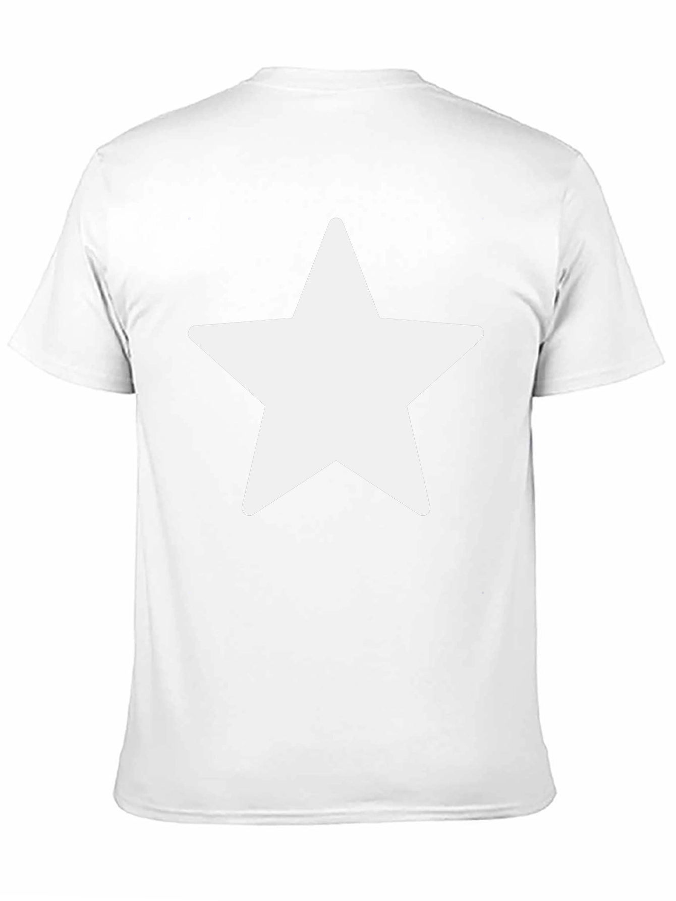 Black T-Shirt with White Star Graphic