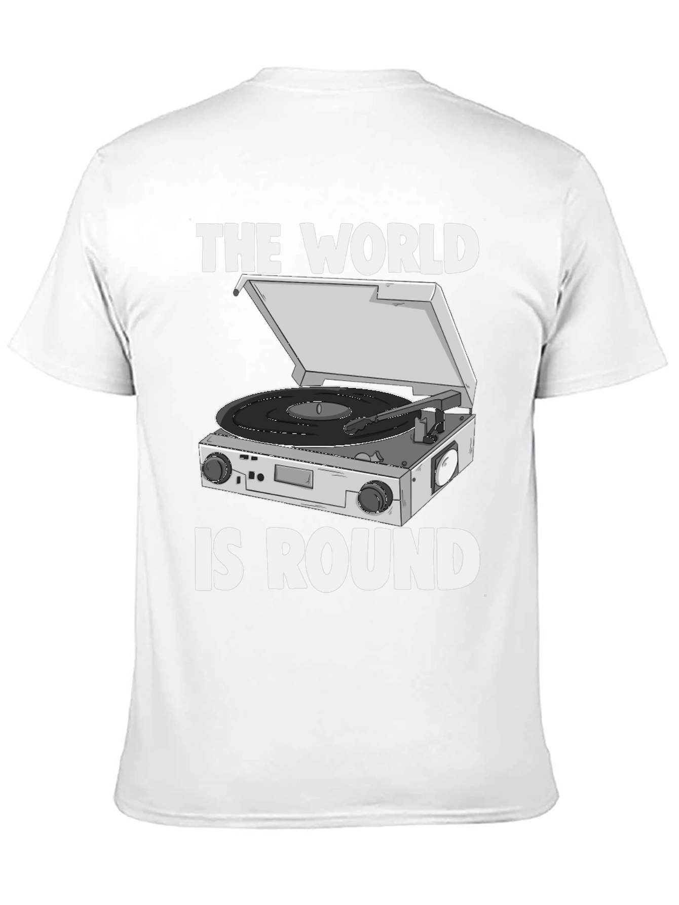 The World is Round Vinyl Turntable T-Shirt