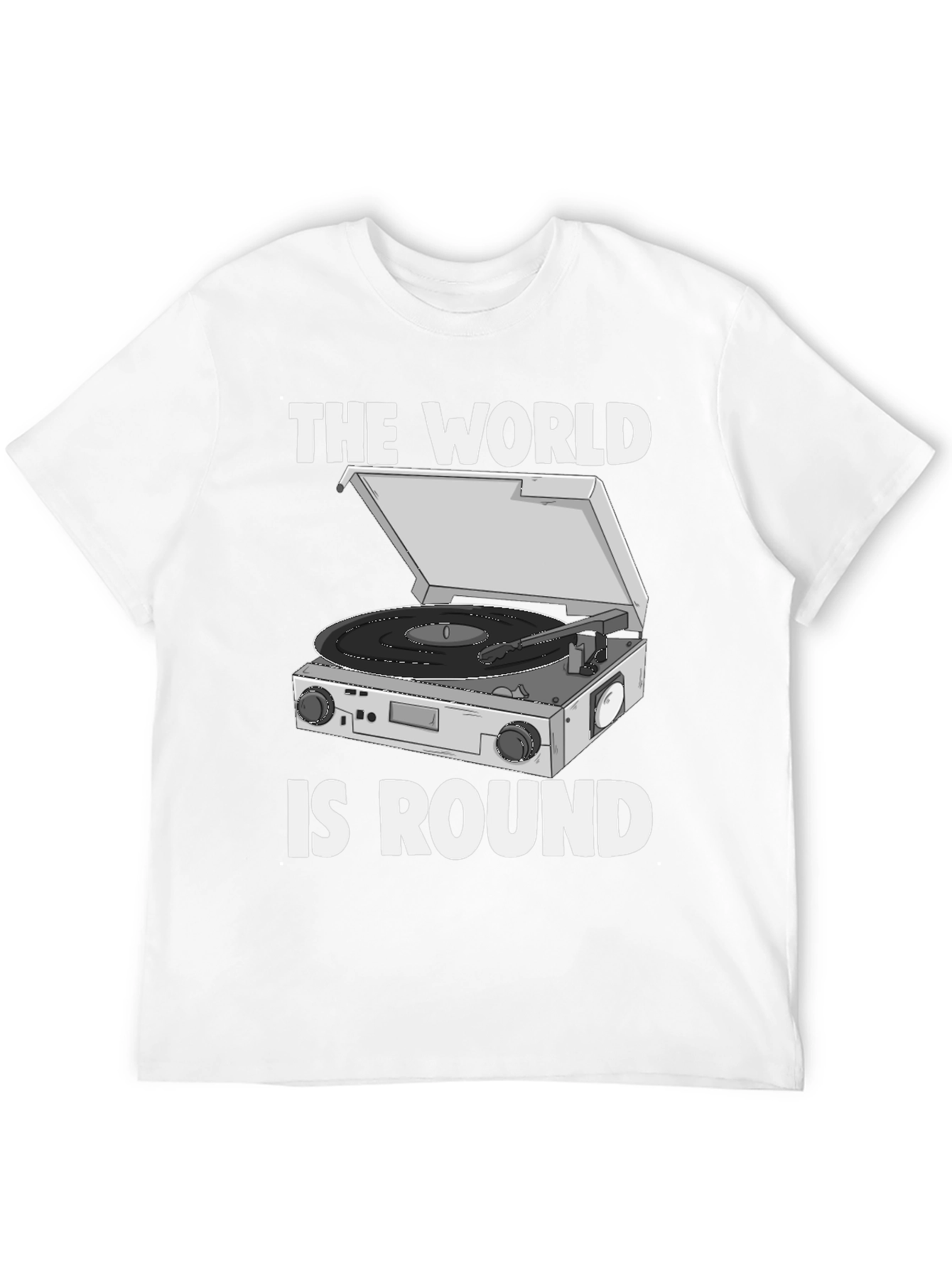 The World is Round Vinyl Turntable T-Shirt