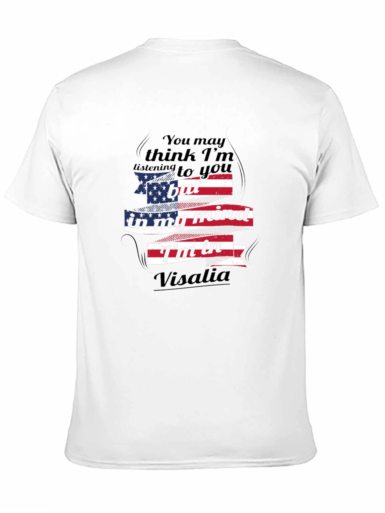 Visalia Mind T-Shirt - Patriotic USA Flag Design
