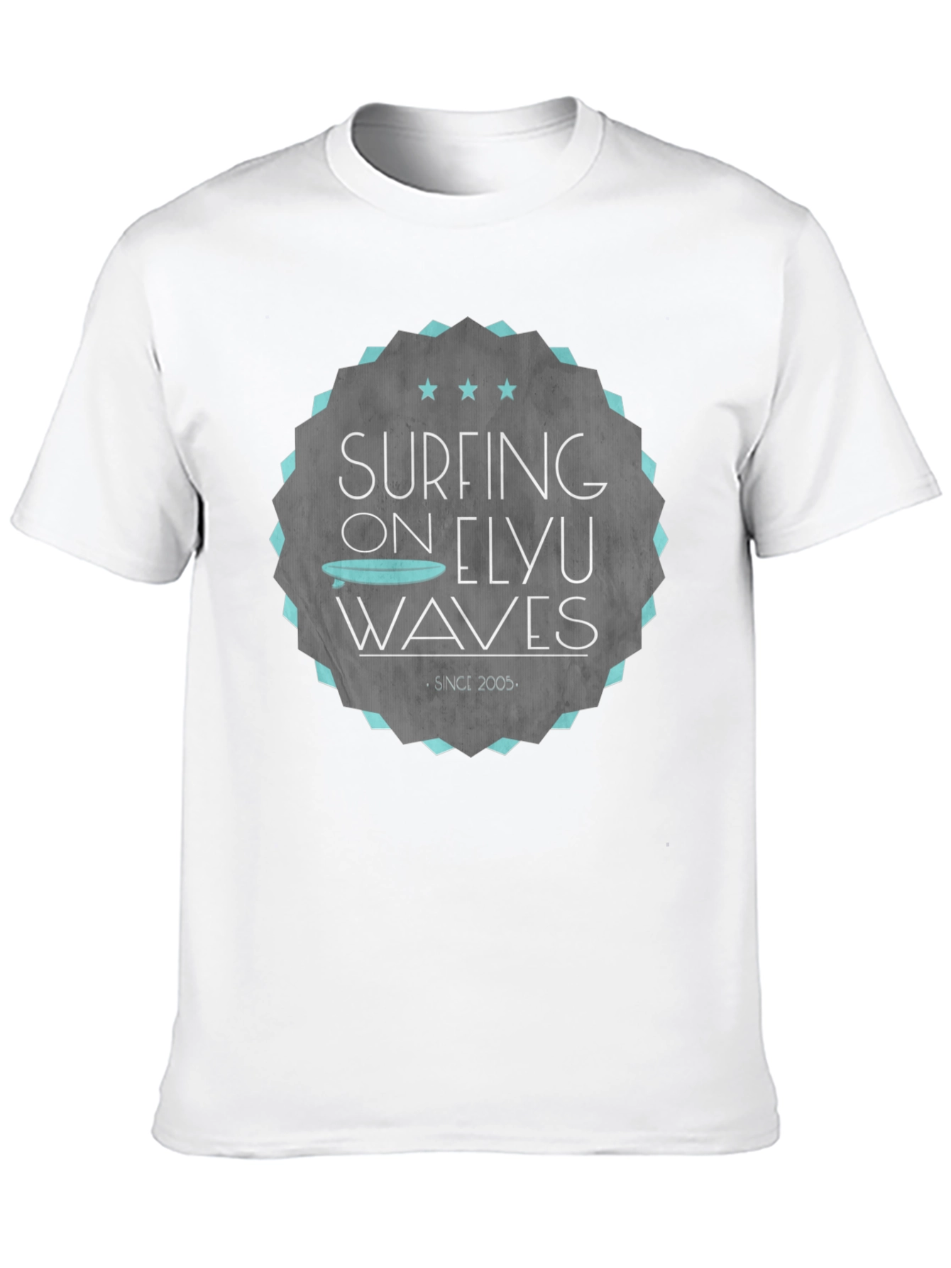 Surfing Elyu Waves Graphic Tee - Black