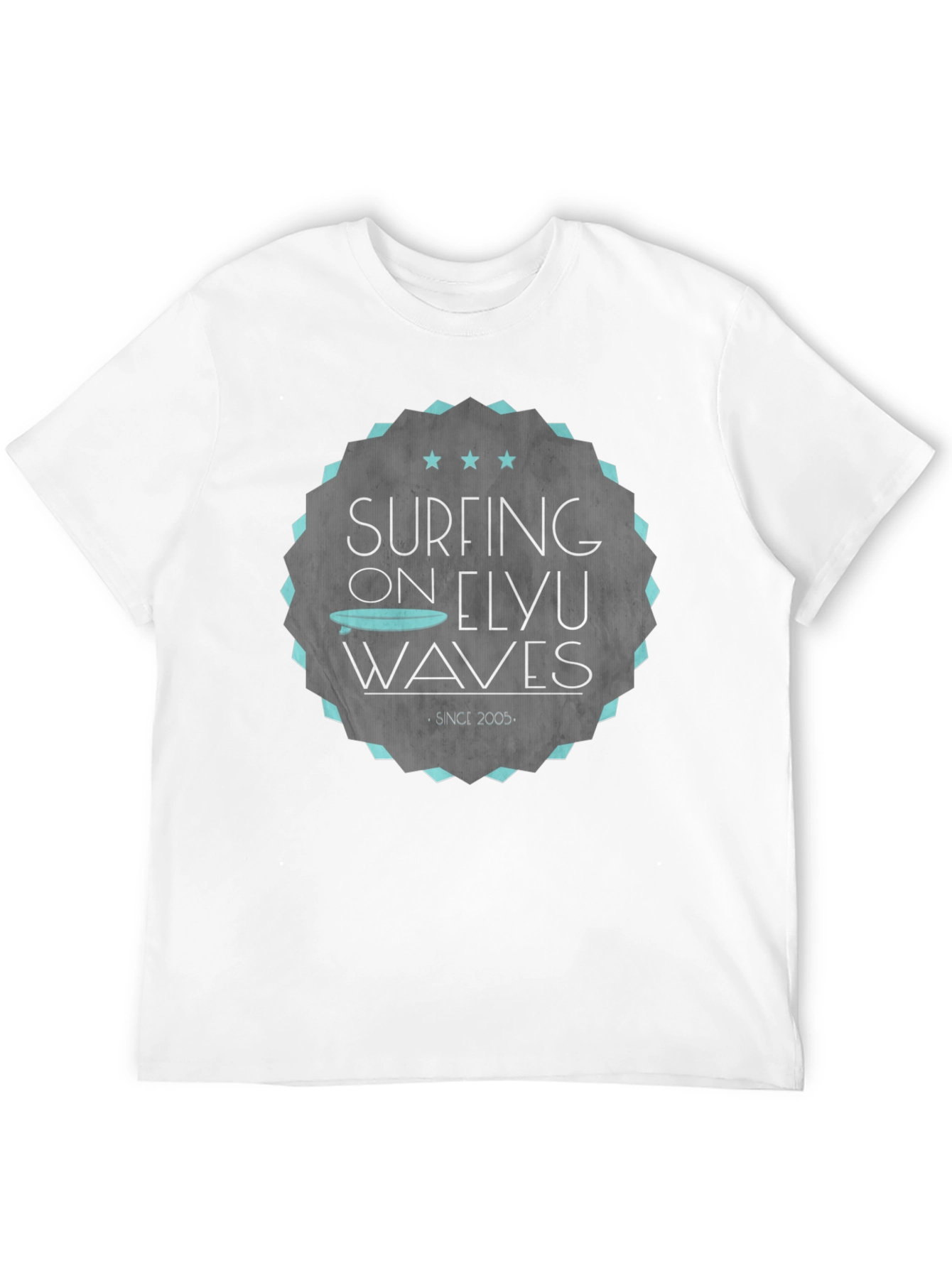 Surfing Elyu Waves Graphic Tee - Black