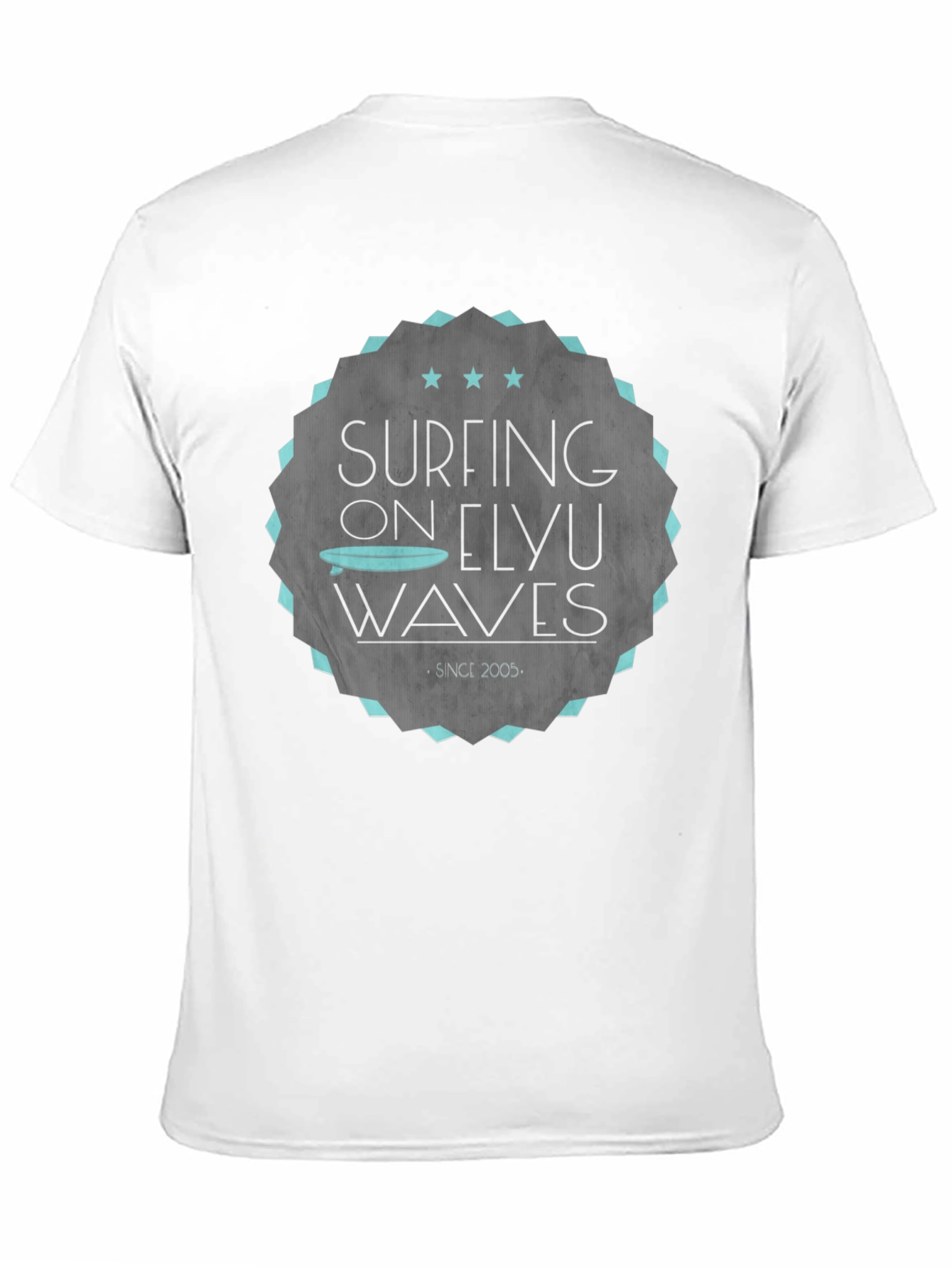 Surfing Elyu Waves Graphic Tee - Black