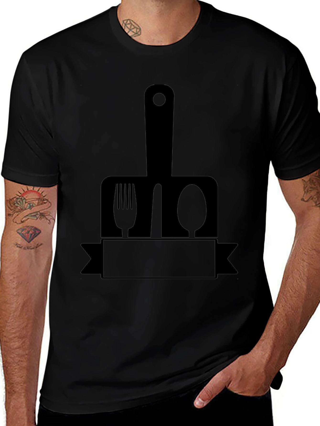 Chefs Utensil Graphic T-Shirt - Culinary Design