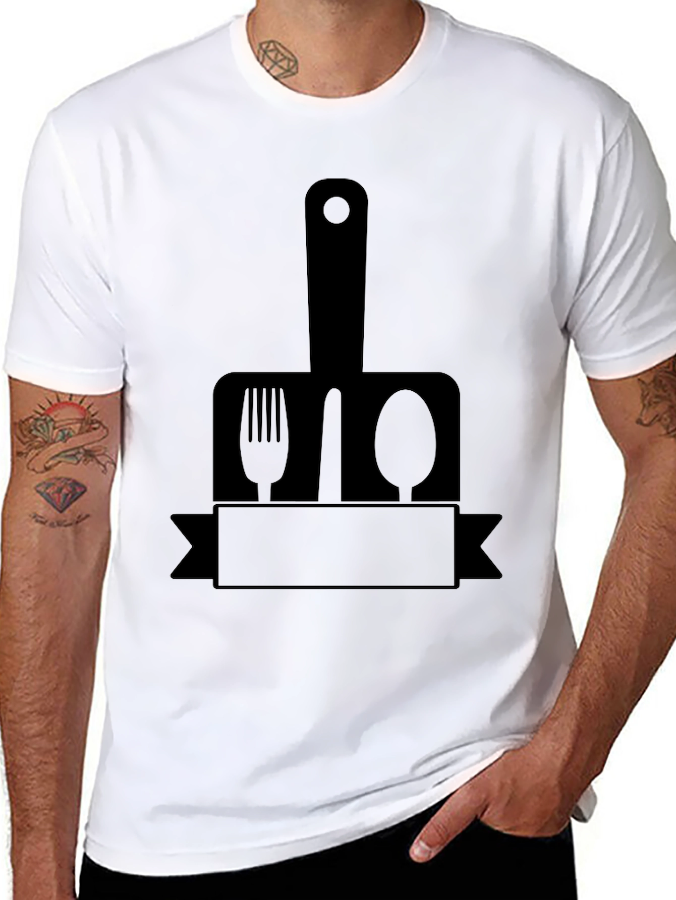 Chefs Utensil Graphic T-Shirt - Culinary Design