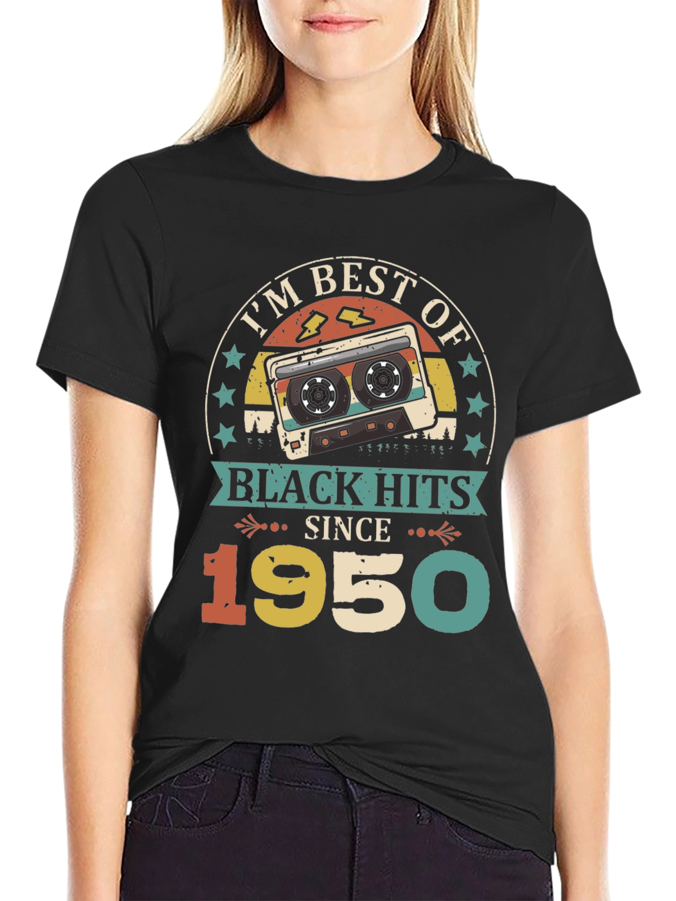Best of Black Hits Since 1950 Cassette Tape T-Shirt