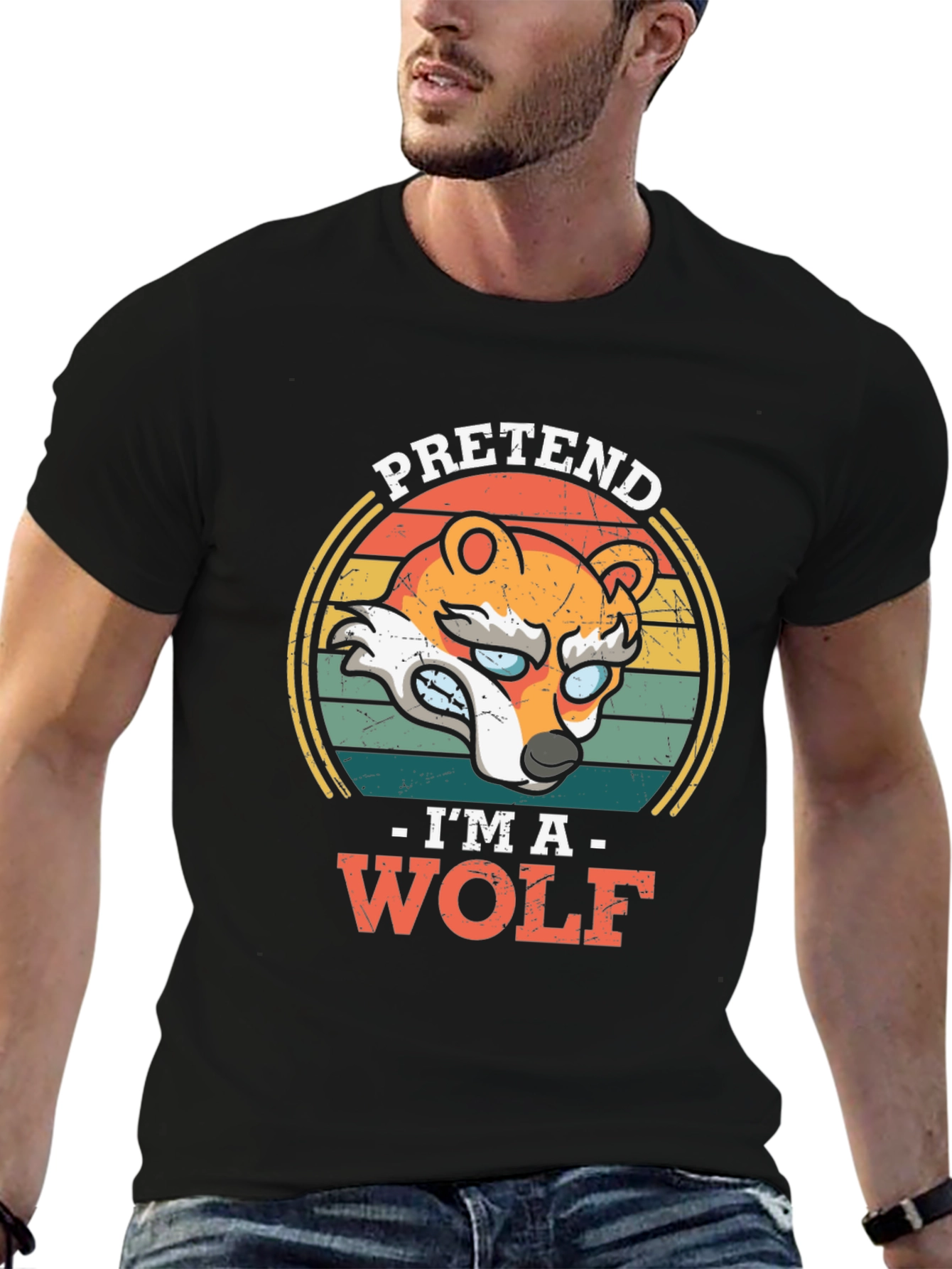 Pretend Im A Wolf Graphic T-Shirt