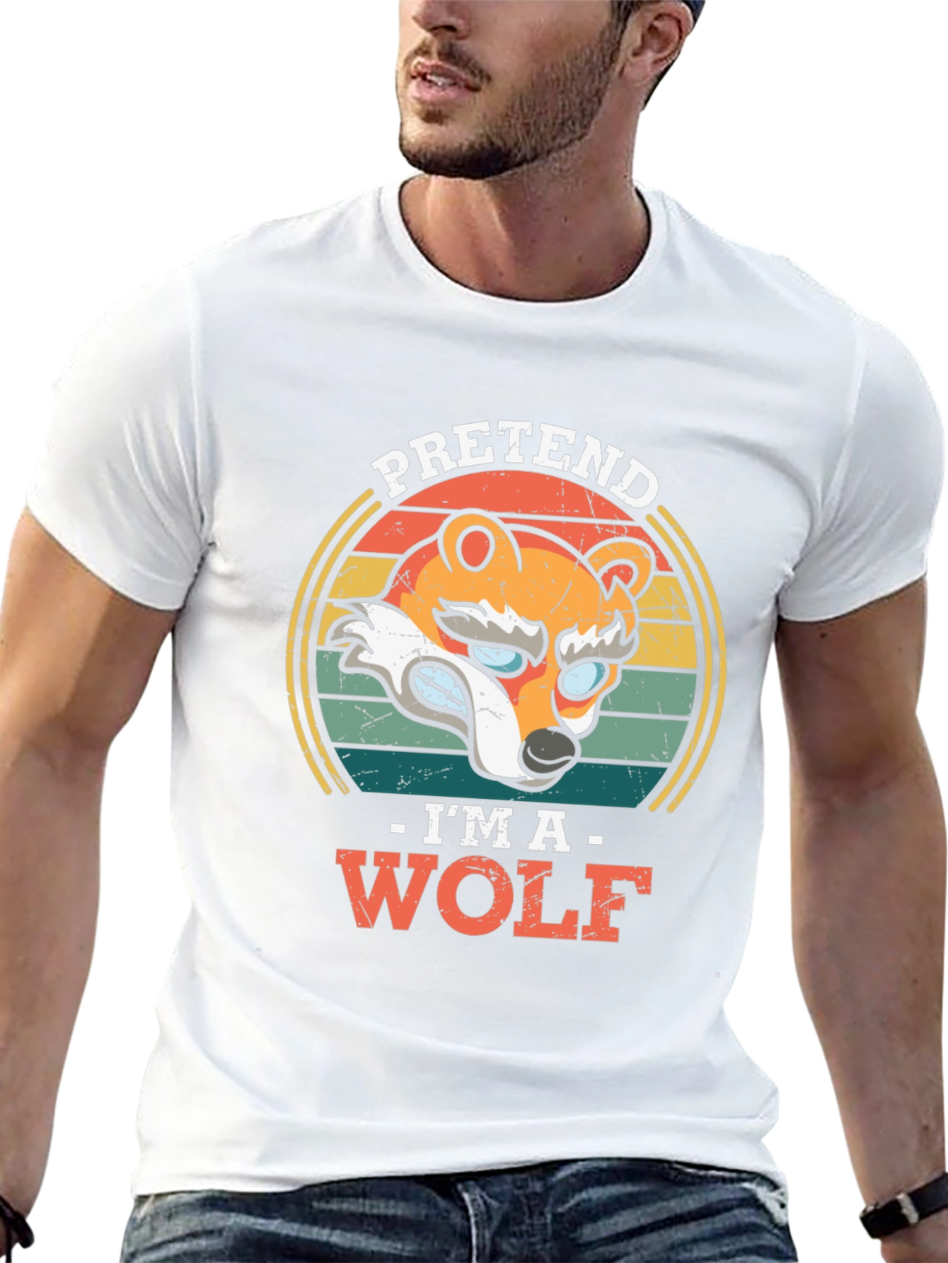 Pretend Im A Wolf Graphic T-Shirt