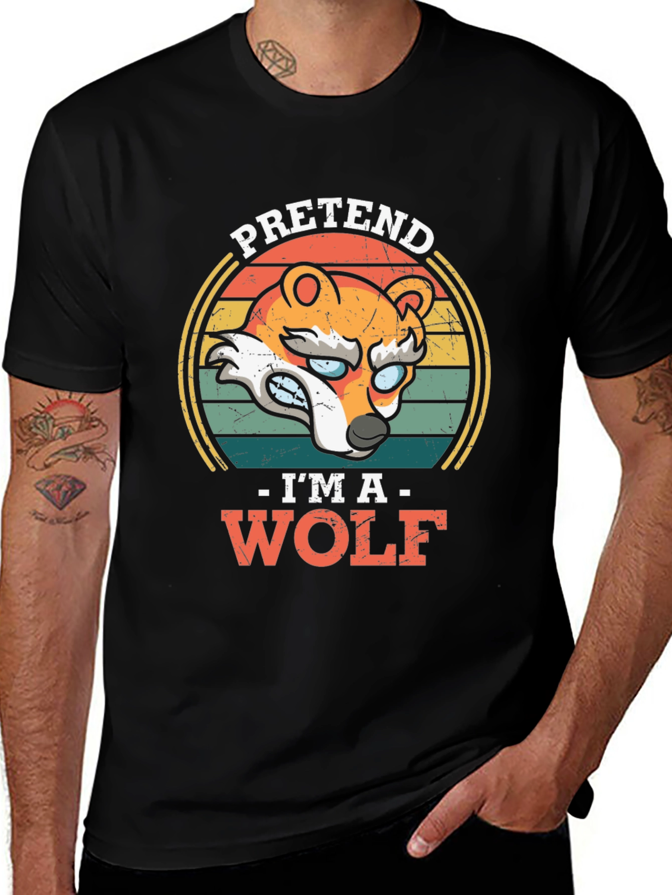 Pretend Im A Wolf Graphic T-Shirt