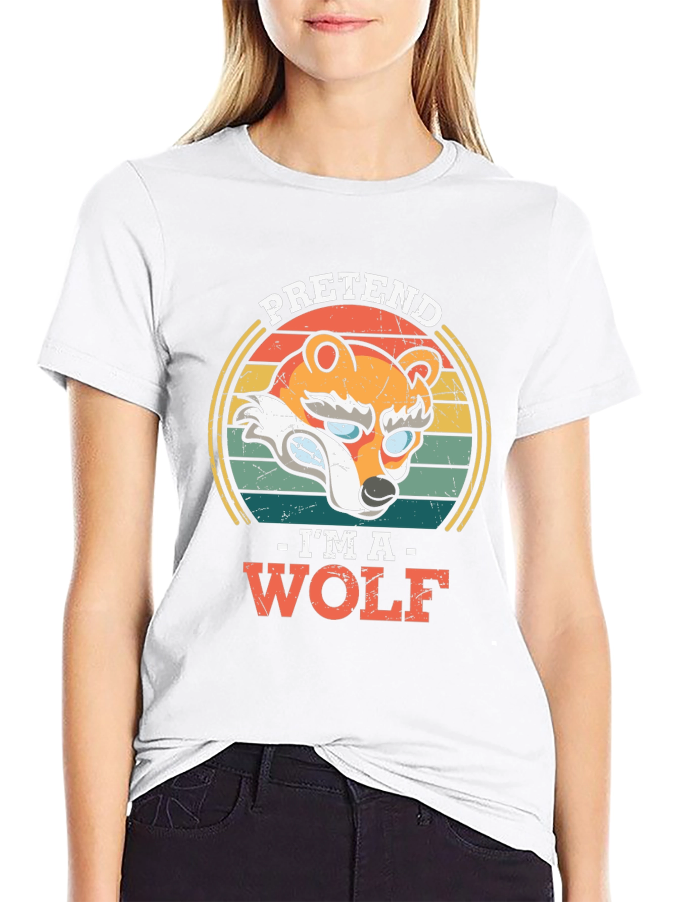 Pretend Im A Wolf Graphic T-Shirt