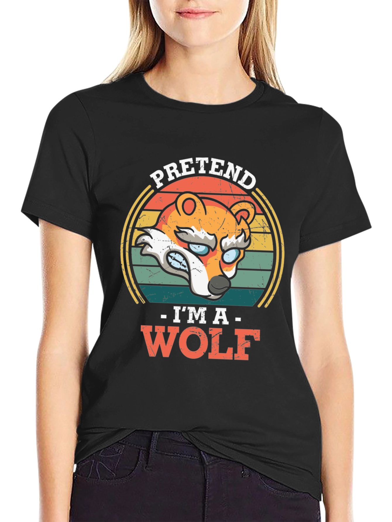 Pretend Im A Wolf Graphic T-Shirt