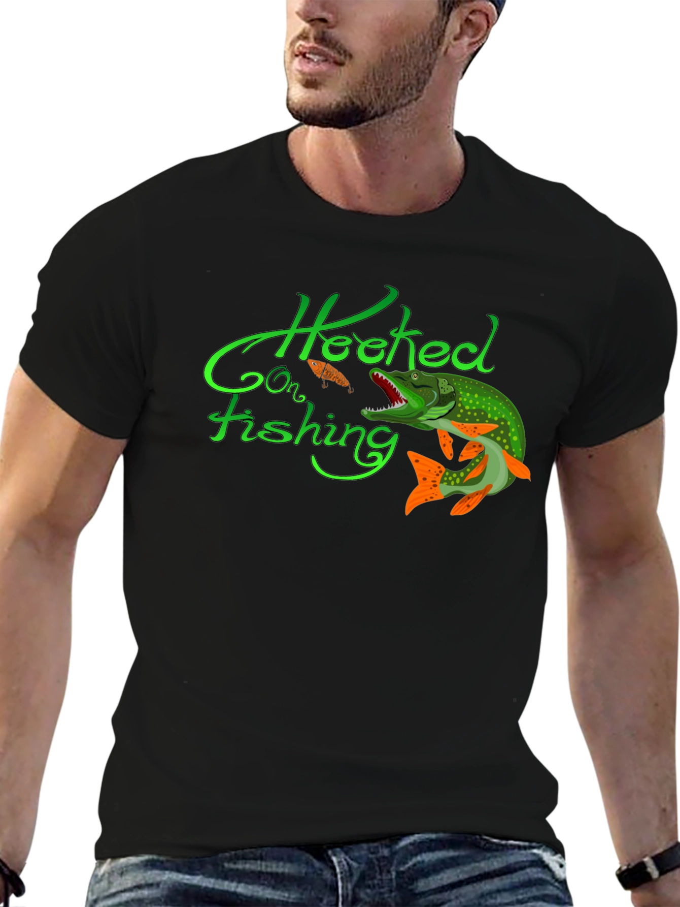 Hooked on Fishing Graphic Tee
