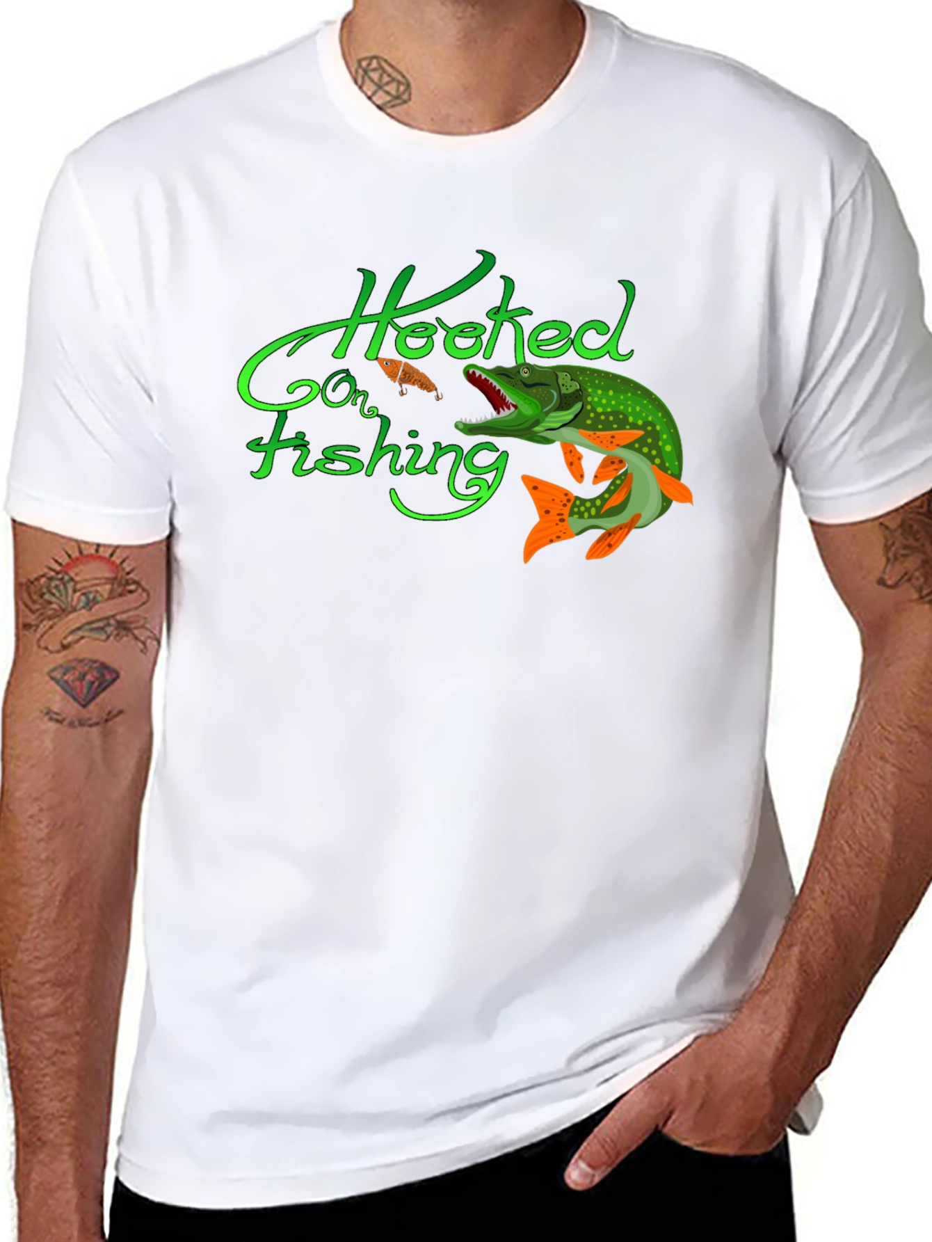 Hooked on Fishing Graphic Tee