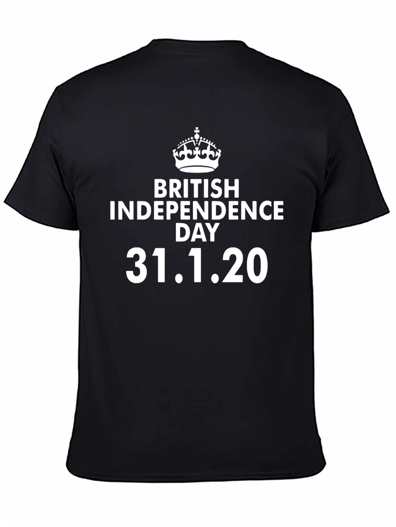 British Independence Day T-Shirt - Black Cotton Tee