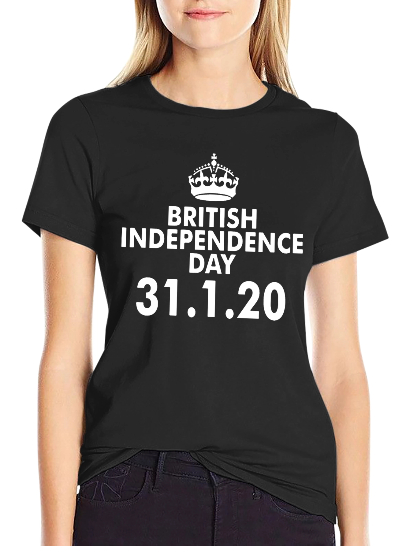 British Independence Day T-Shirt - Black Cotton Tee
