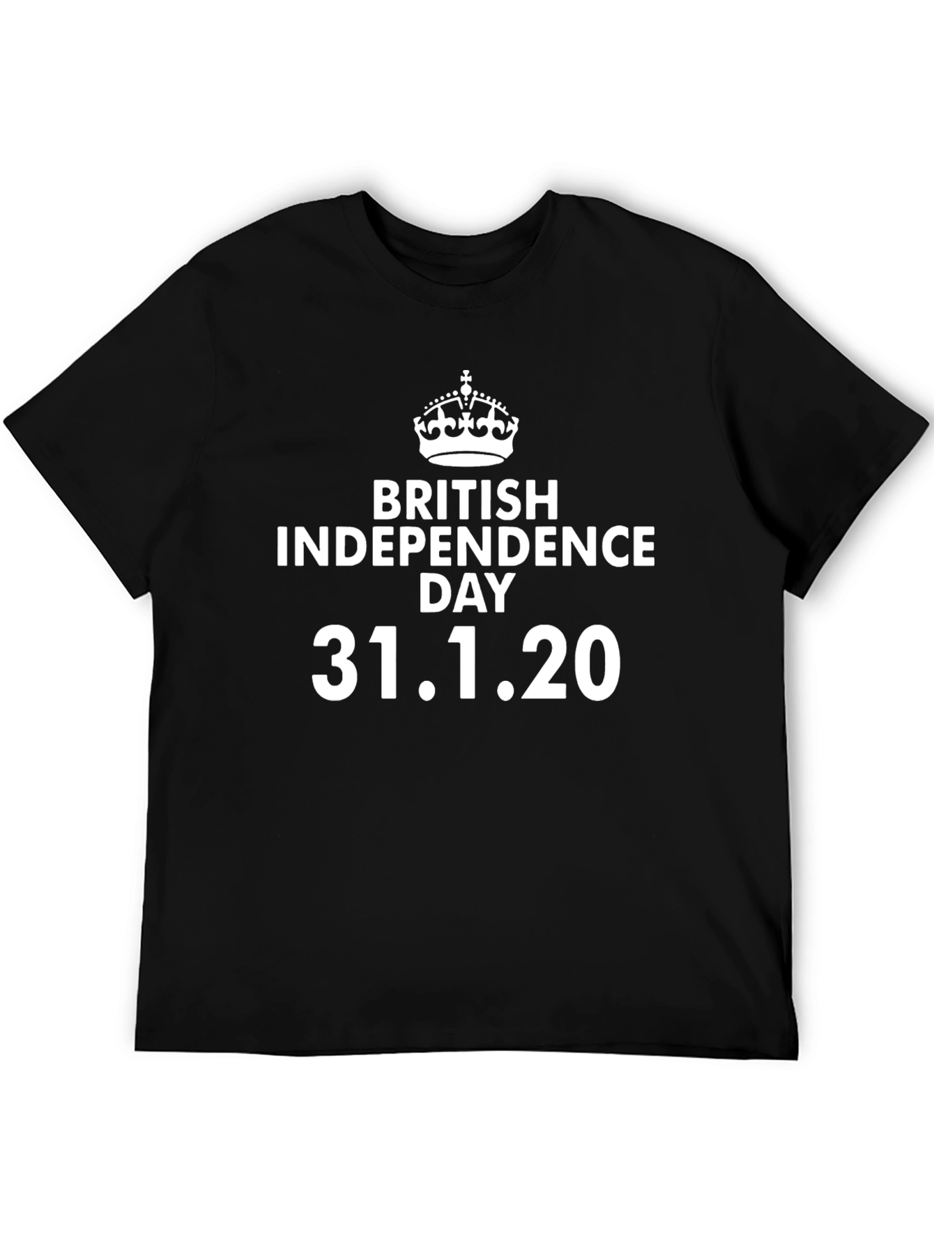 British Independence Day T-Shirt - Black Cotton Tee