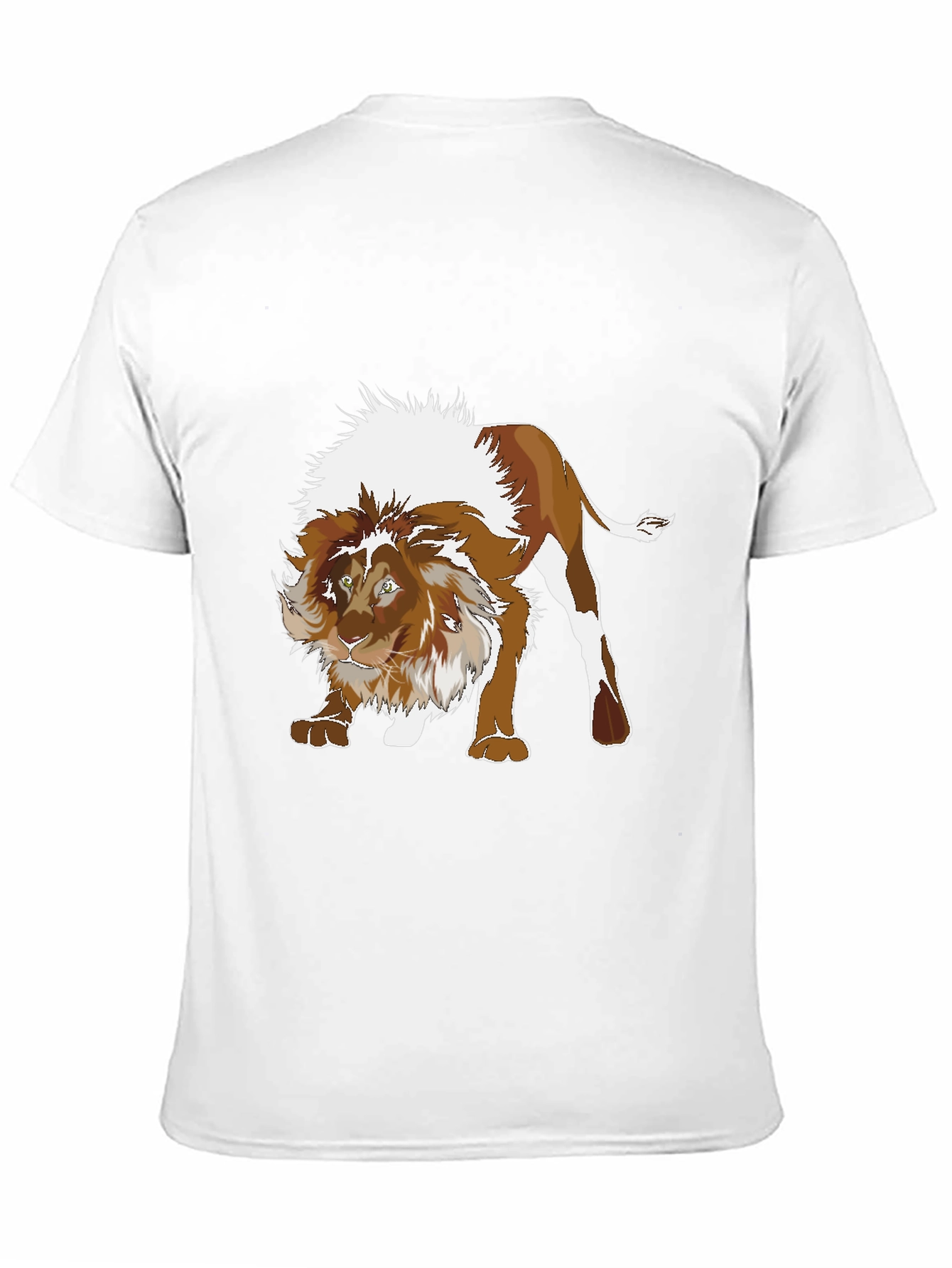 Lion Graphic Tee - Fierce Animal Print T-Shirt