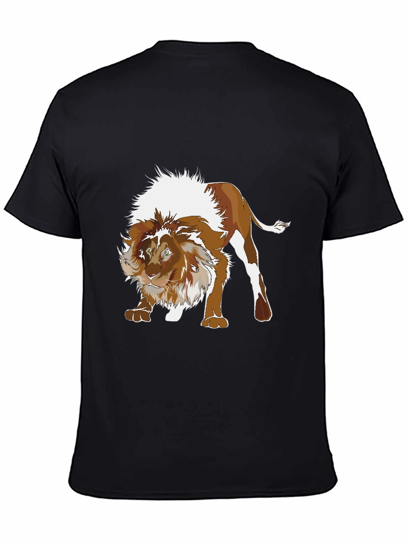 Lion Graphic Tee - Fierce Animal Print T-Shirt