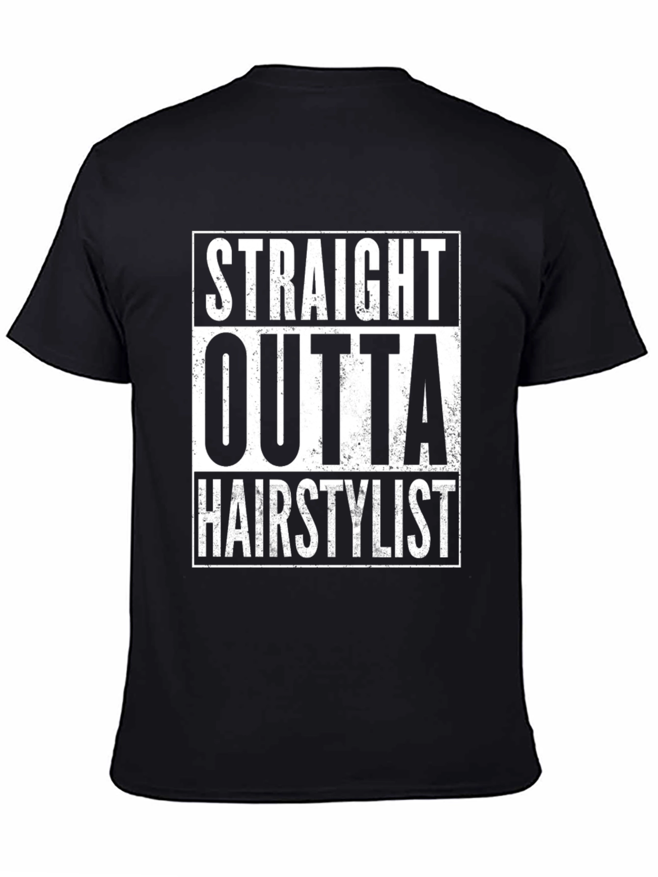 Straight Outta Hairstylist Graphic Tee - Black