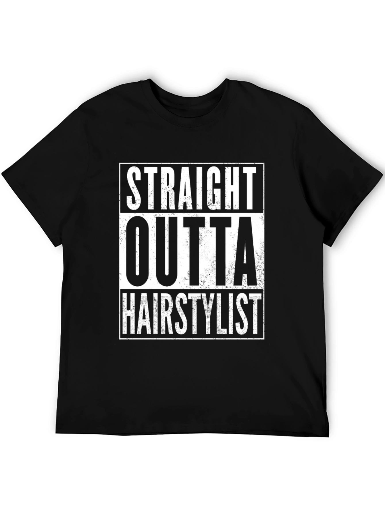 Straight Outta Hairstylist Graphic Tee - Black