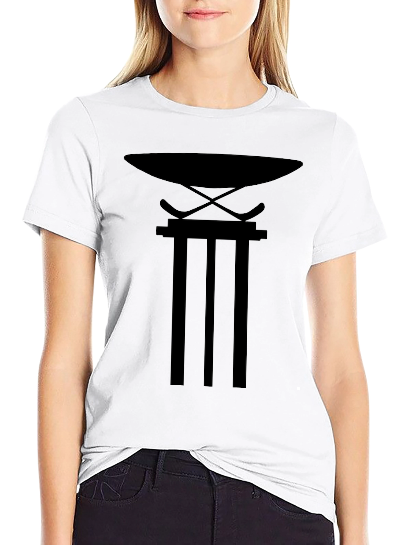 Black Graphic Tee - Hockey Stand