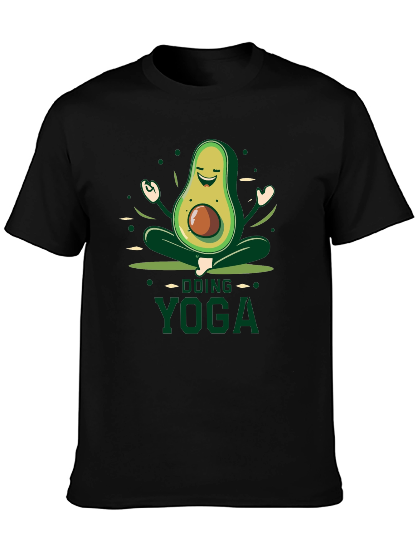 Yoga Avocado Black T-Shirt