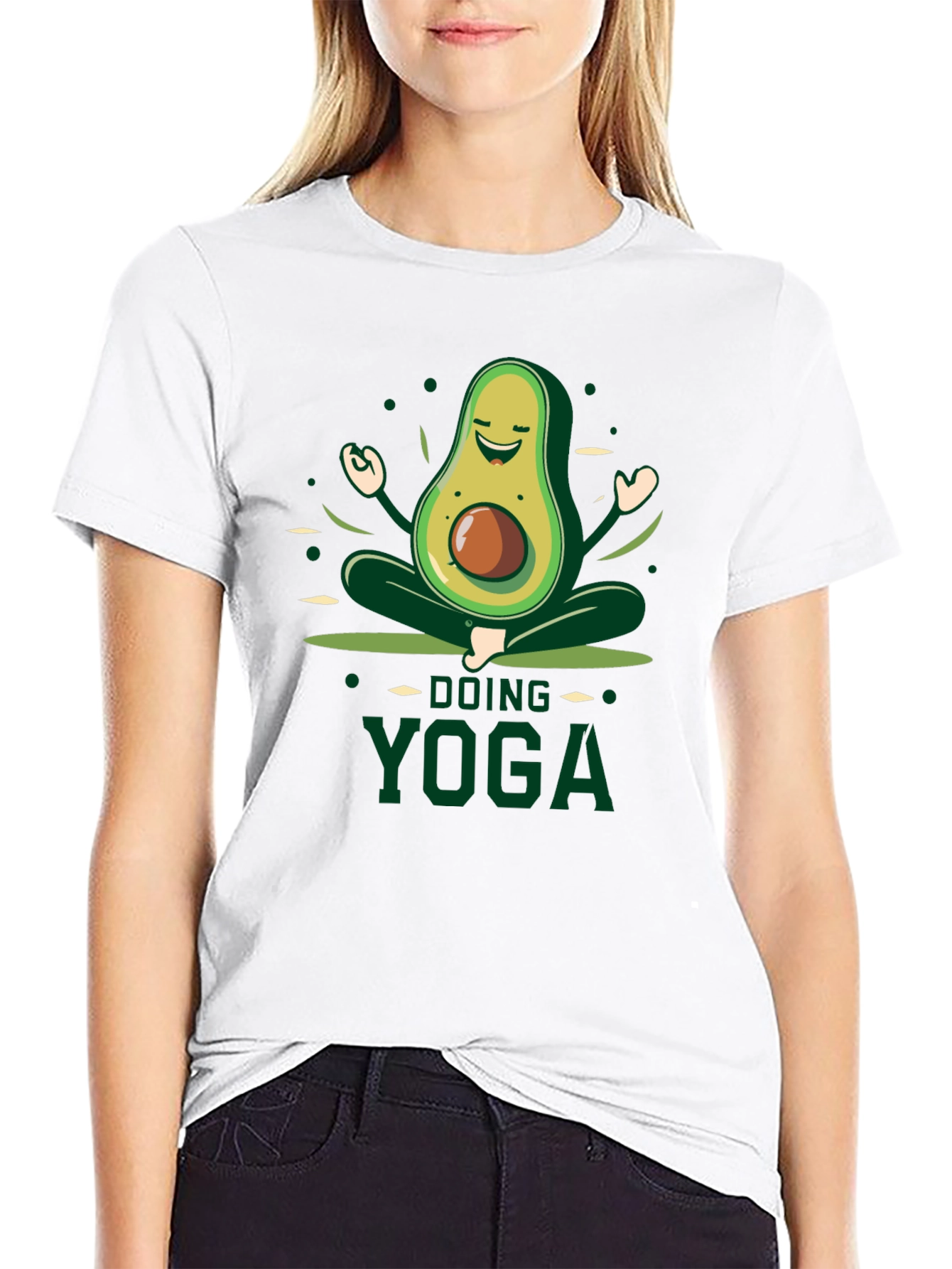 Yoga Avocado Black T-Shirt