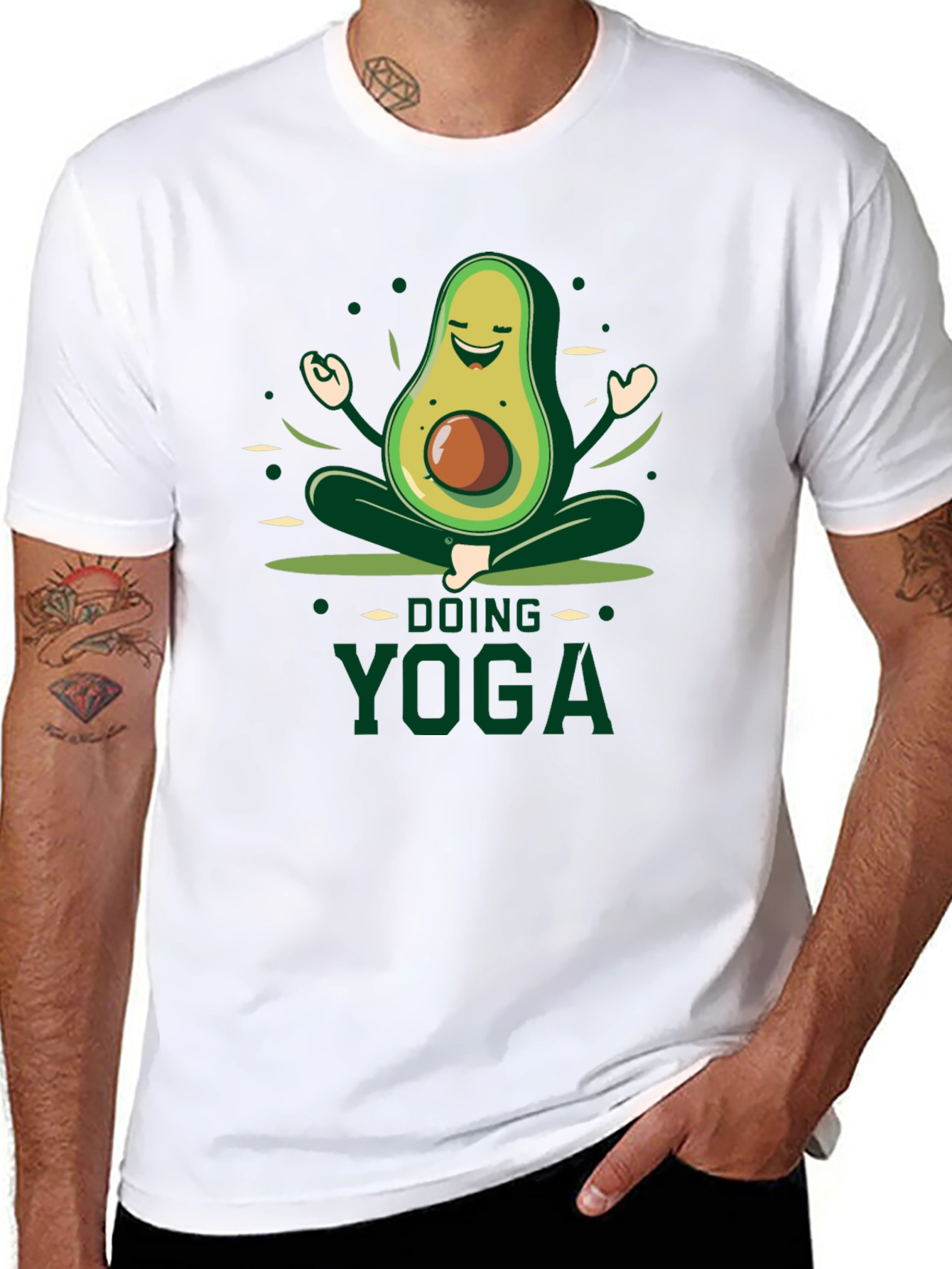 Yoga Avocado Black T-Shirt